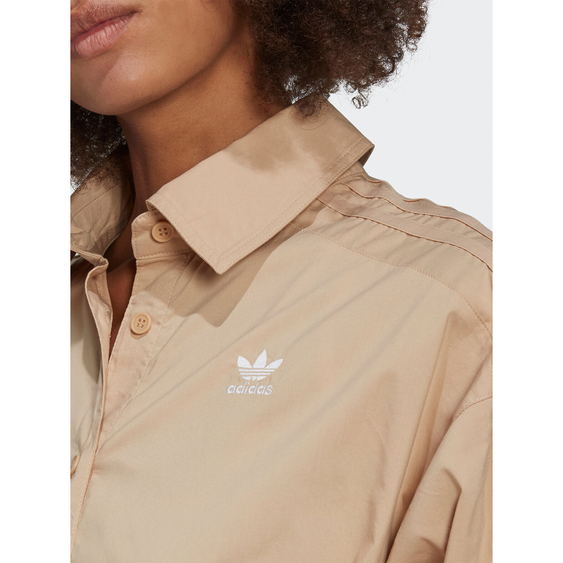 adidas Cămașă Always Original HK5081 Bej Loose Fit - Pled.ro