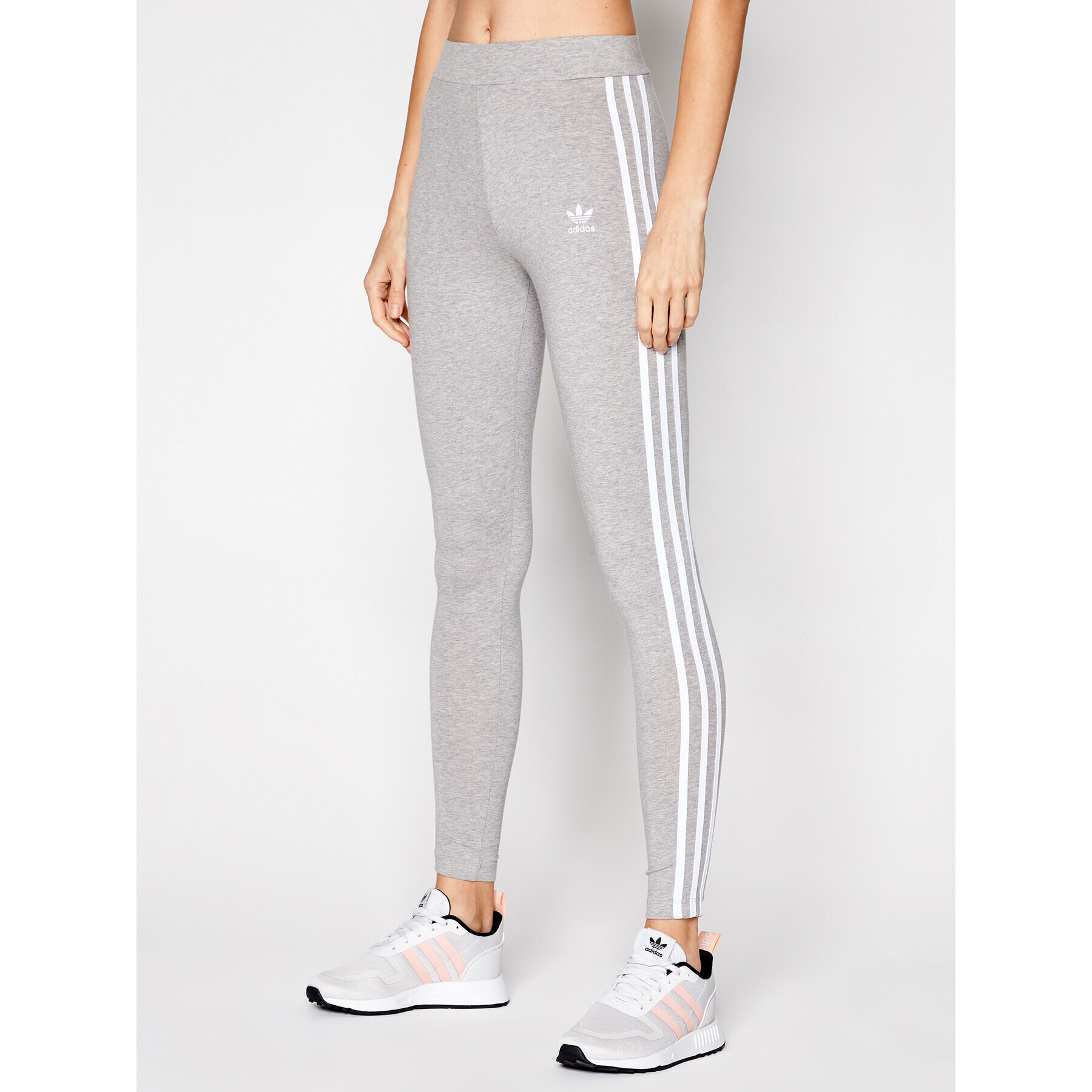 adidas Colanți adicolor Classics 3-Stripes GN4506 Gri Tight Fit - Pled.ro