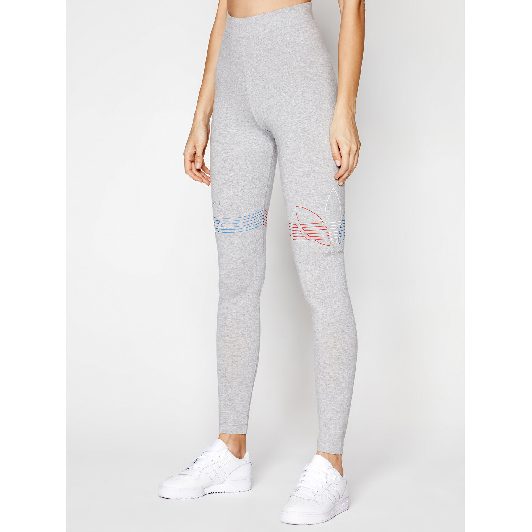 adidas Colanți adicolor Tricolor GN2958 Gri Tight Fit - Pled.ro