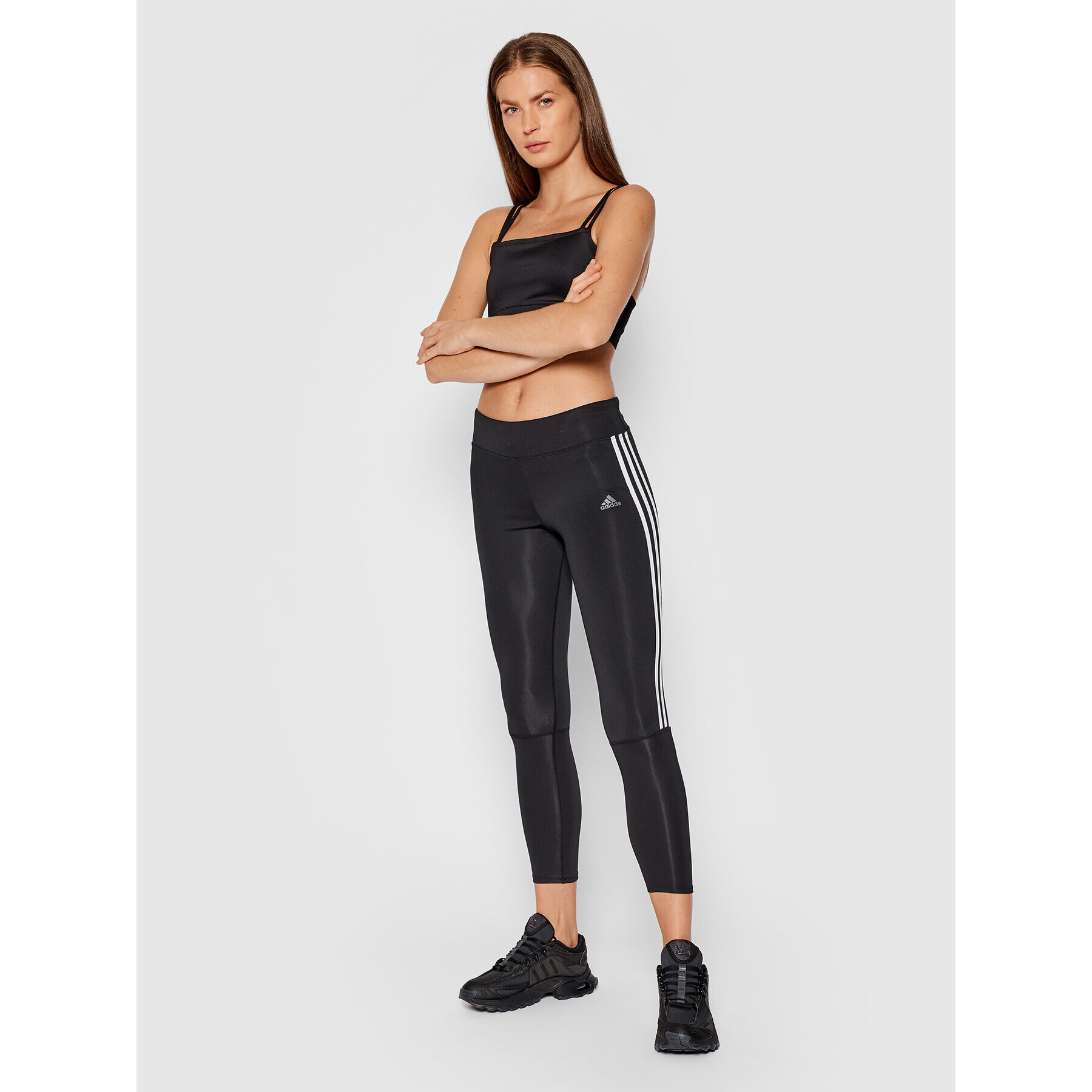 adidas Performance adidas Colanți Running 3-Stripes CZ8095 Negru Skinny Fit - Pled.ro