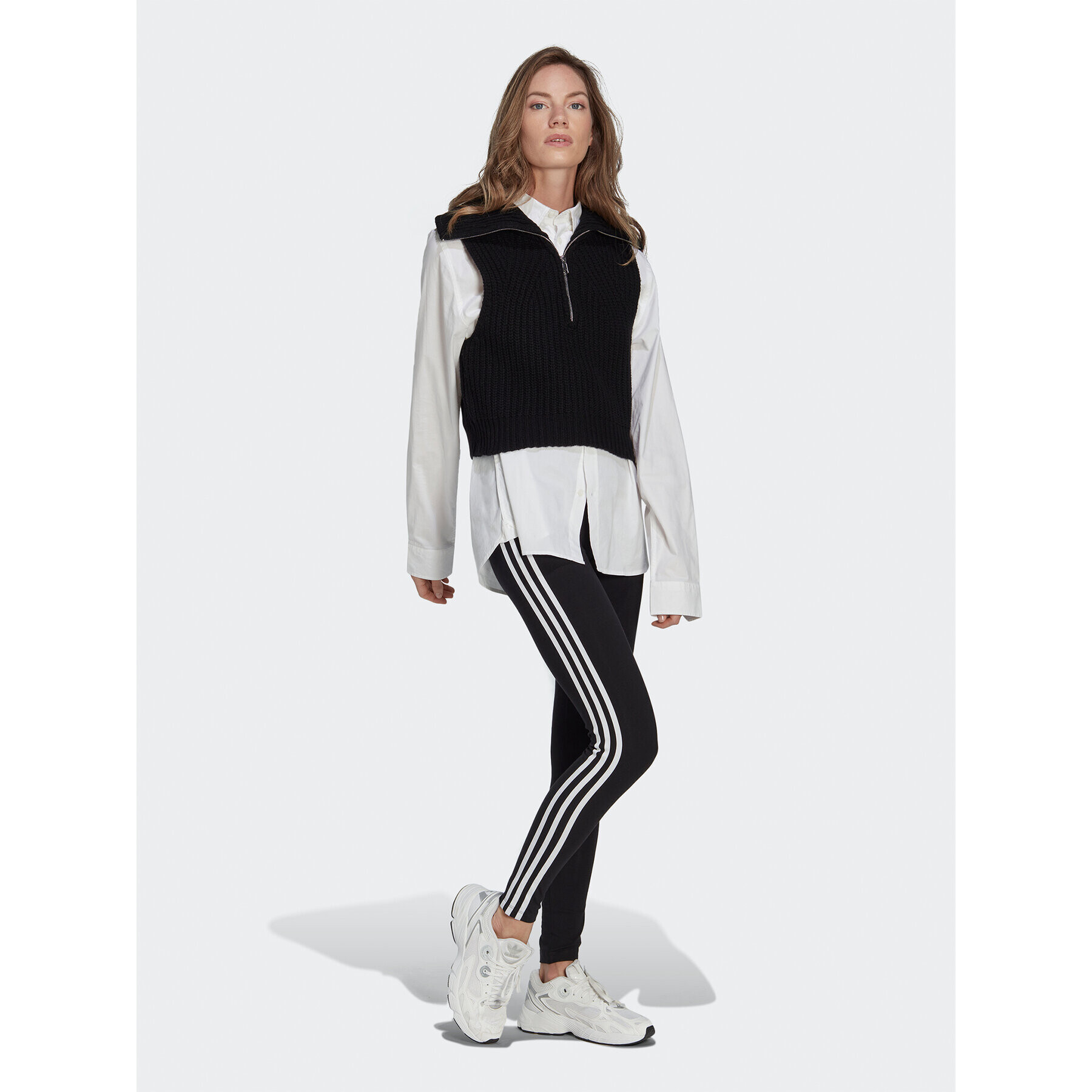 adidas Colanți Adicolor Classics 3-Stripes Leggings IB7383 Negru - Pled.ro