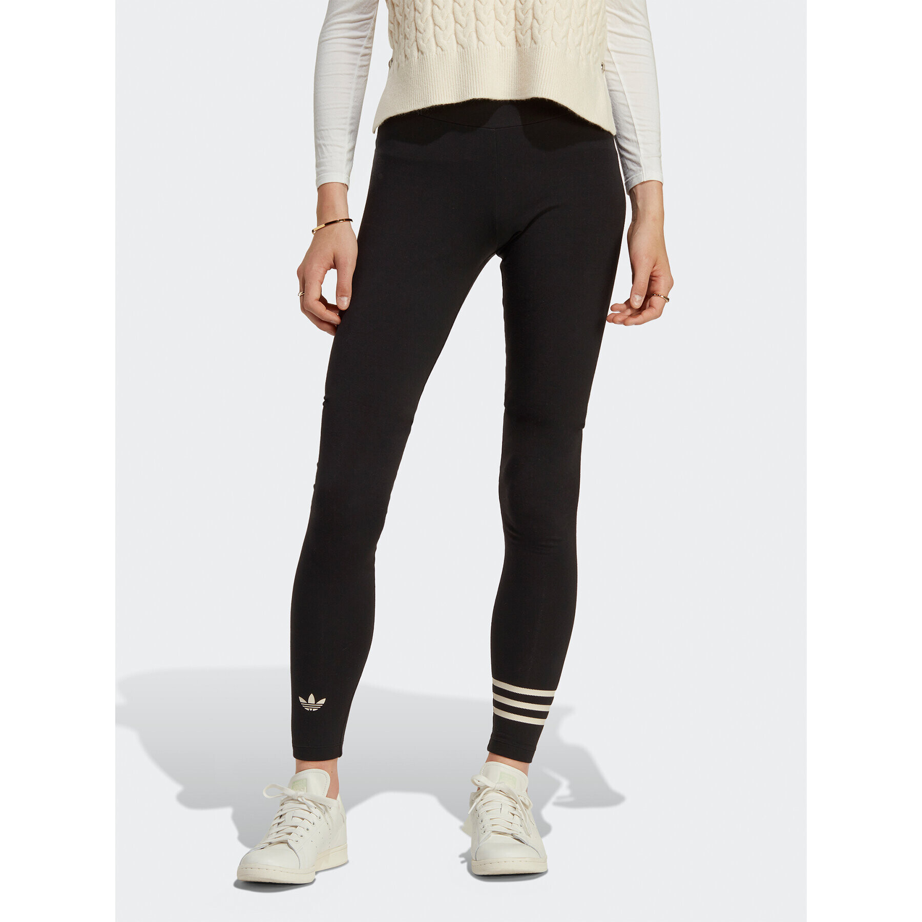 adidas Colanți Adicolor Neuclassics Full Length Leggings (Plus Size) IB7313 Negru - Pled.ro