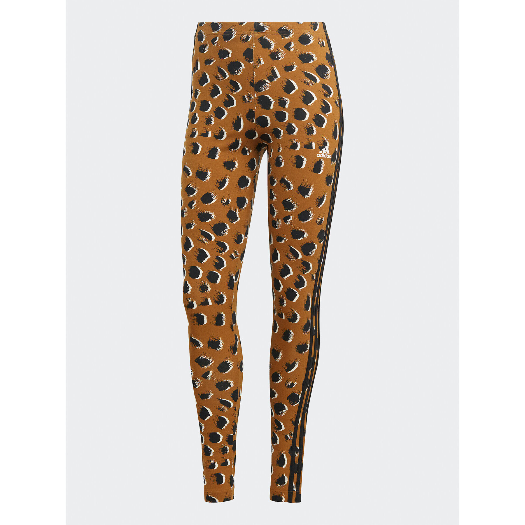 adidas Colanți Essentials 3-Stripes Animal Print Leggings IC8691 Maro - Pled.ro