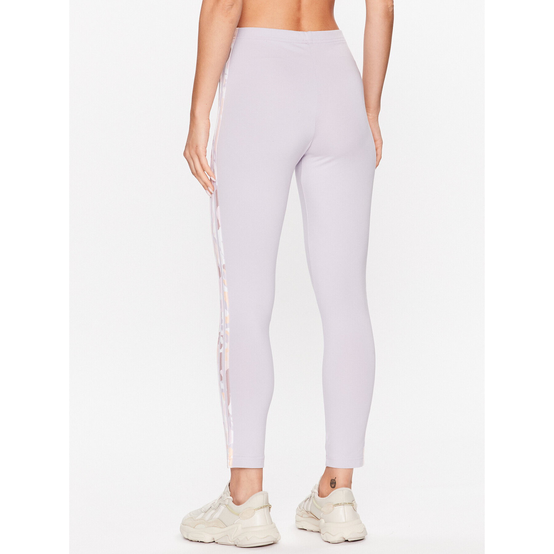 adidas Colanți Essentials 3-Stripes High-Waisted Single Jersey Leggings IC9895 Violet - Pled.ro