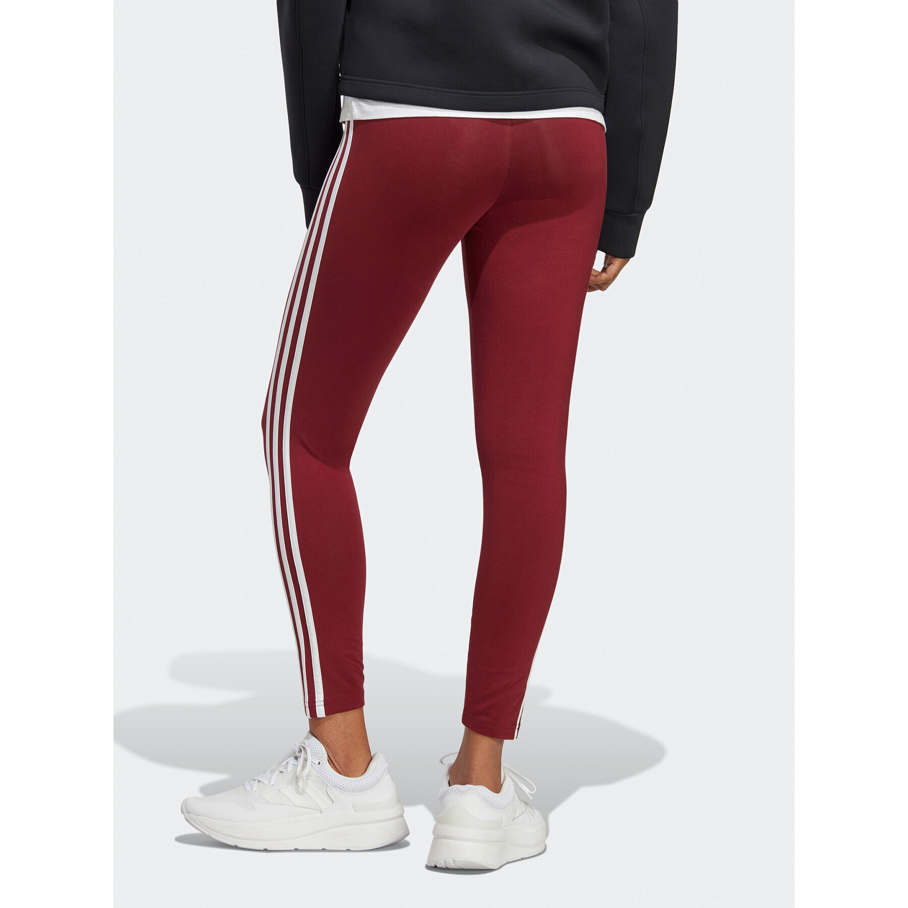 adidas Colanți Essentials 3-Stripes High-Waisted Single Jersey Leggings IC9903 Roșu - Pled.ro