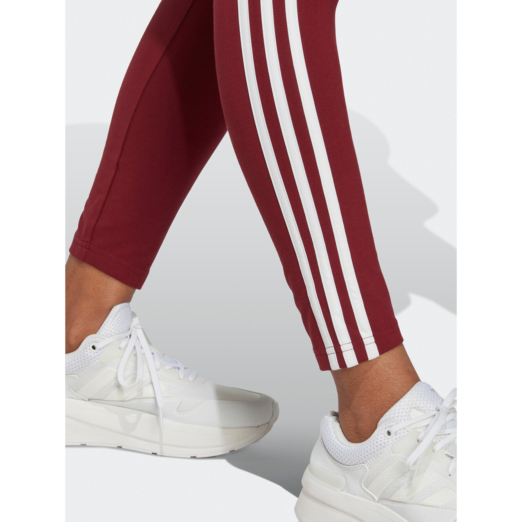 adidas Colanți Essentials 3-Stripes High-Waisted Single Jersey Leggings IC9903 Roșu - Pled.ro