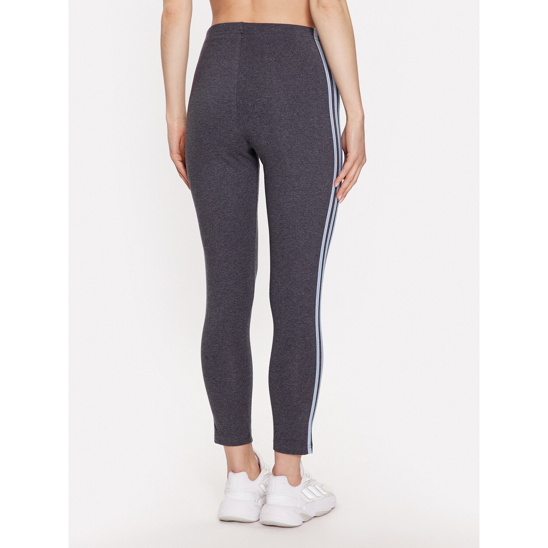 adidas Colanți Essentials 3-Stripes High-Waisted Single Jersey Leggings IL3310 Gri - Pled.ro