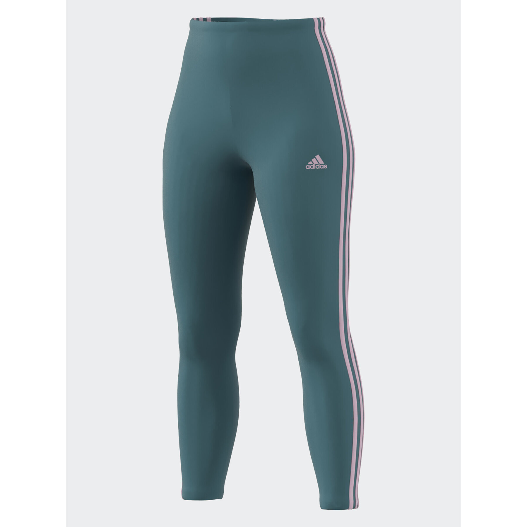 adidas Colanți Essentials 3-Stripes High-Waisted Single Jersey Leggings IL3378 Turcoaz - Pled.ro