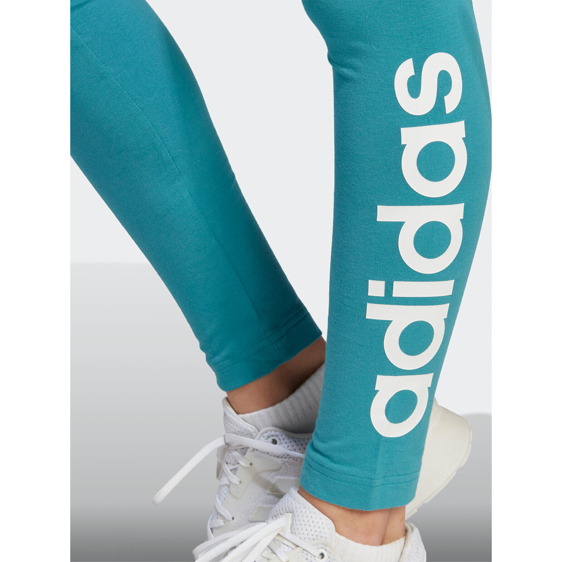 adidas Colanți ESSENTIALS HIGH-WAISTED LOGO IM2854 Albastru Tight Fit - Pled.ro