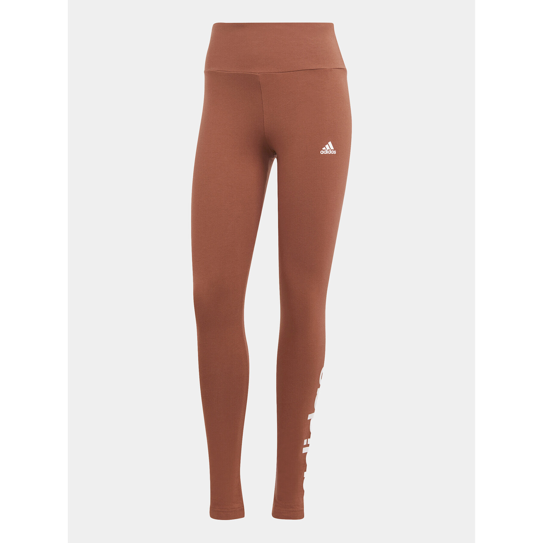 adidas Colanți ESSENTIALS HIGH-WAISTED LOGO IM2858 Maro Tight Fit - Pled.ro