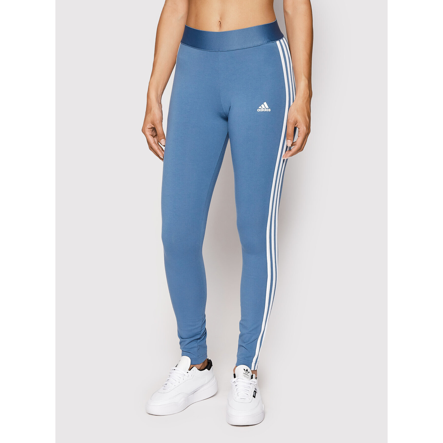 adidas Colanți Loungewear Essentials 3-Stripes HD1830 Albastru Tight Fit - Pled.ro