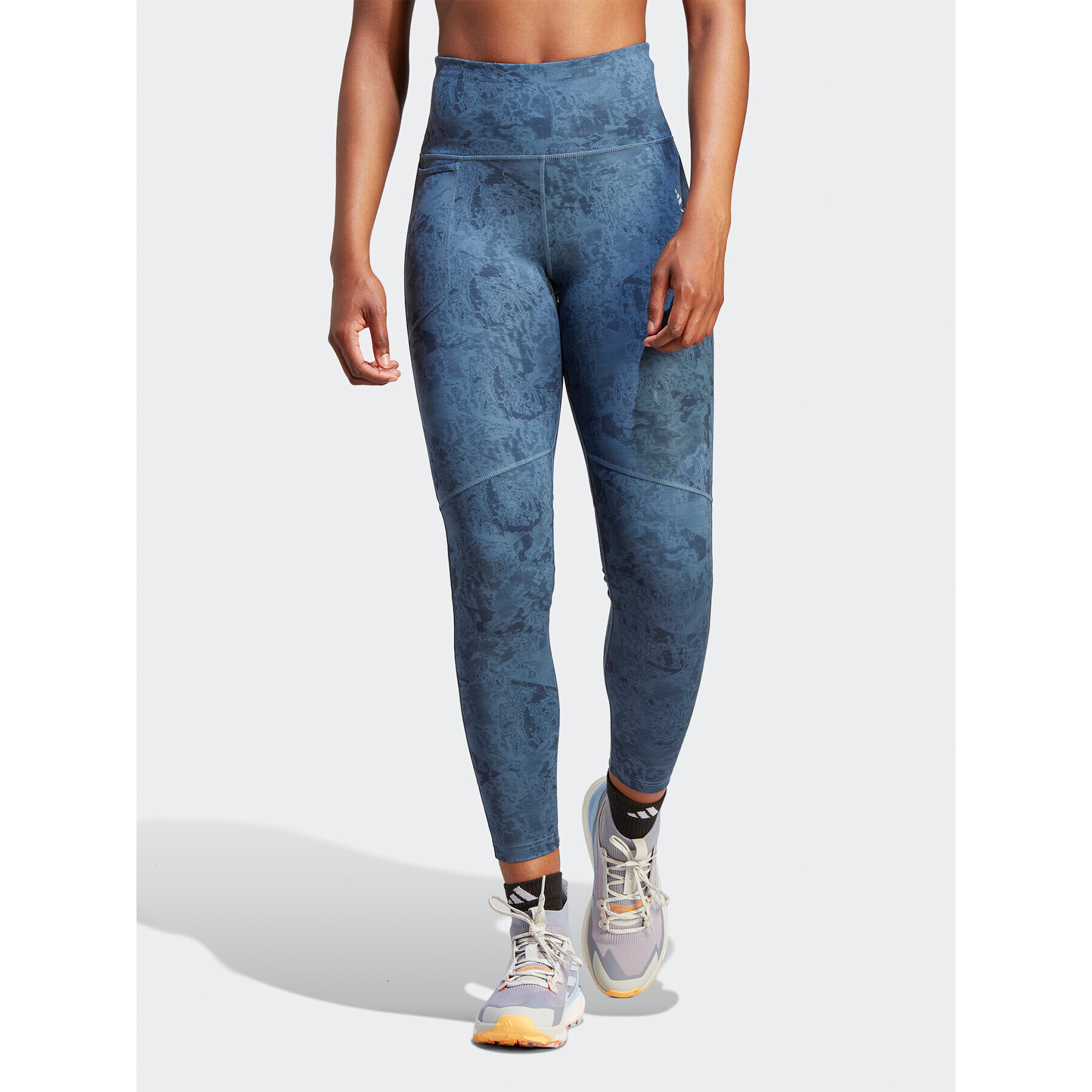 adidas Colanți Terrex Multi Allover Print Leggings HM4010 Albastru - Pled.ro