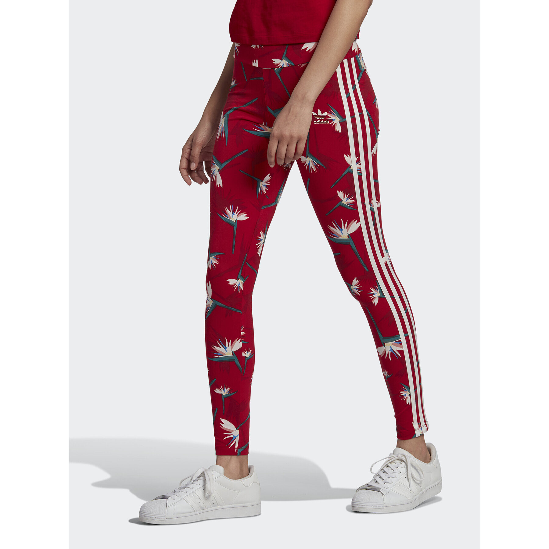 adidas Colanți THEBE MAGUGU HK5214 Roșu Tight Fit - Pled.ro