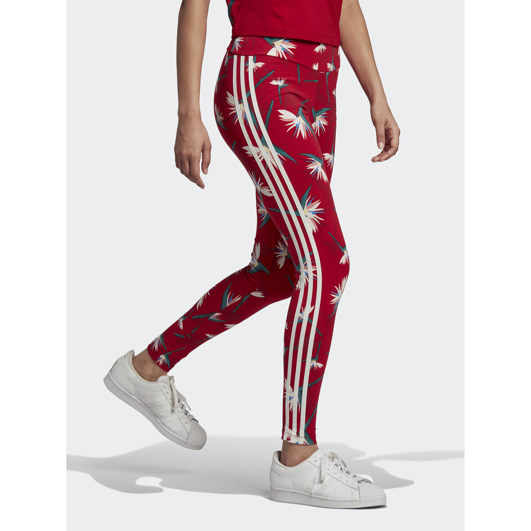 adidas Colanți THEBE MAGUGU HK5214 Roșu Tight Fit - Pled.ro