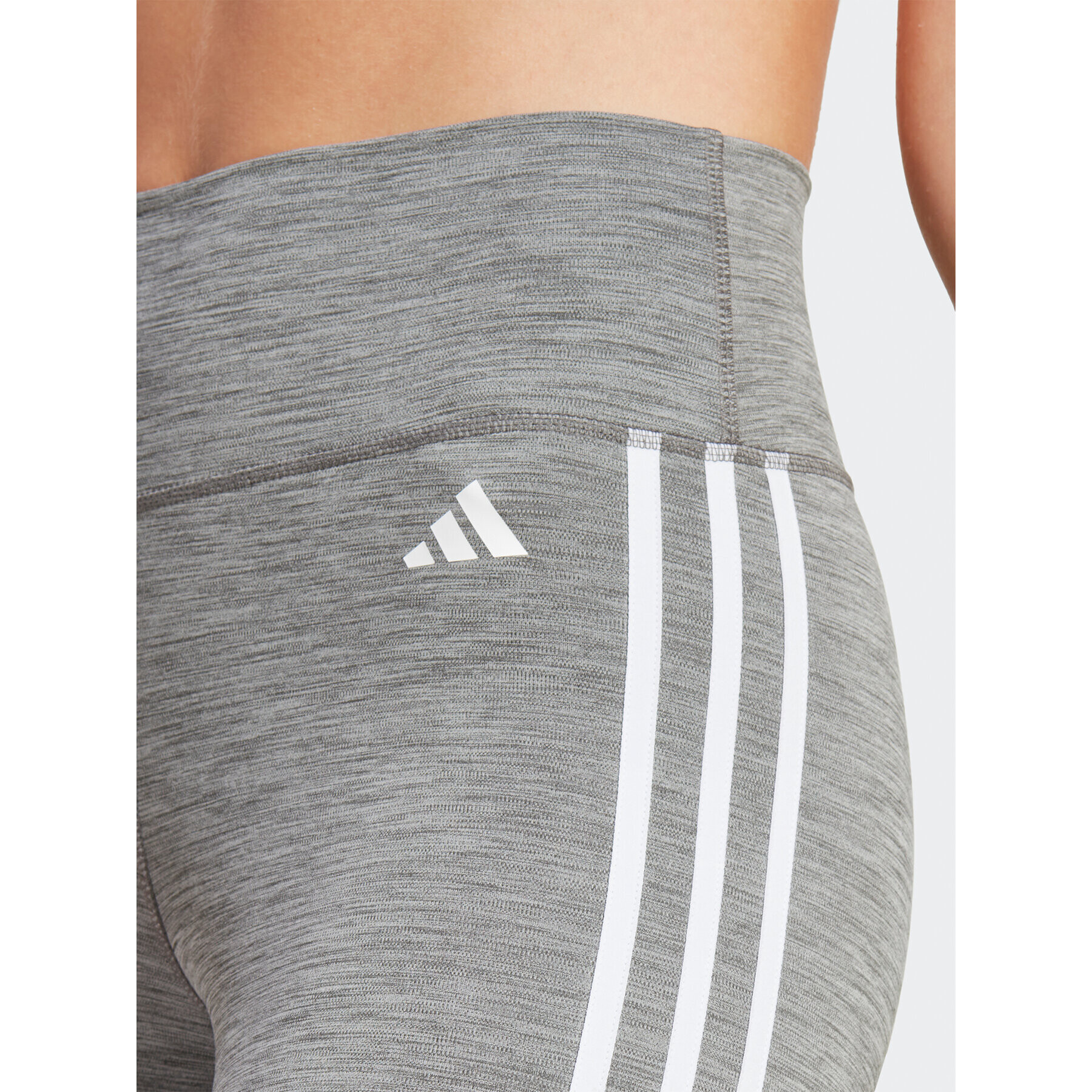 adidas Colanți Train Essentials 3-Stripes High-Waisted 7/8 Leggings IC8296 Gri - Pled.ro