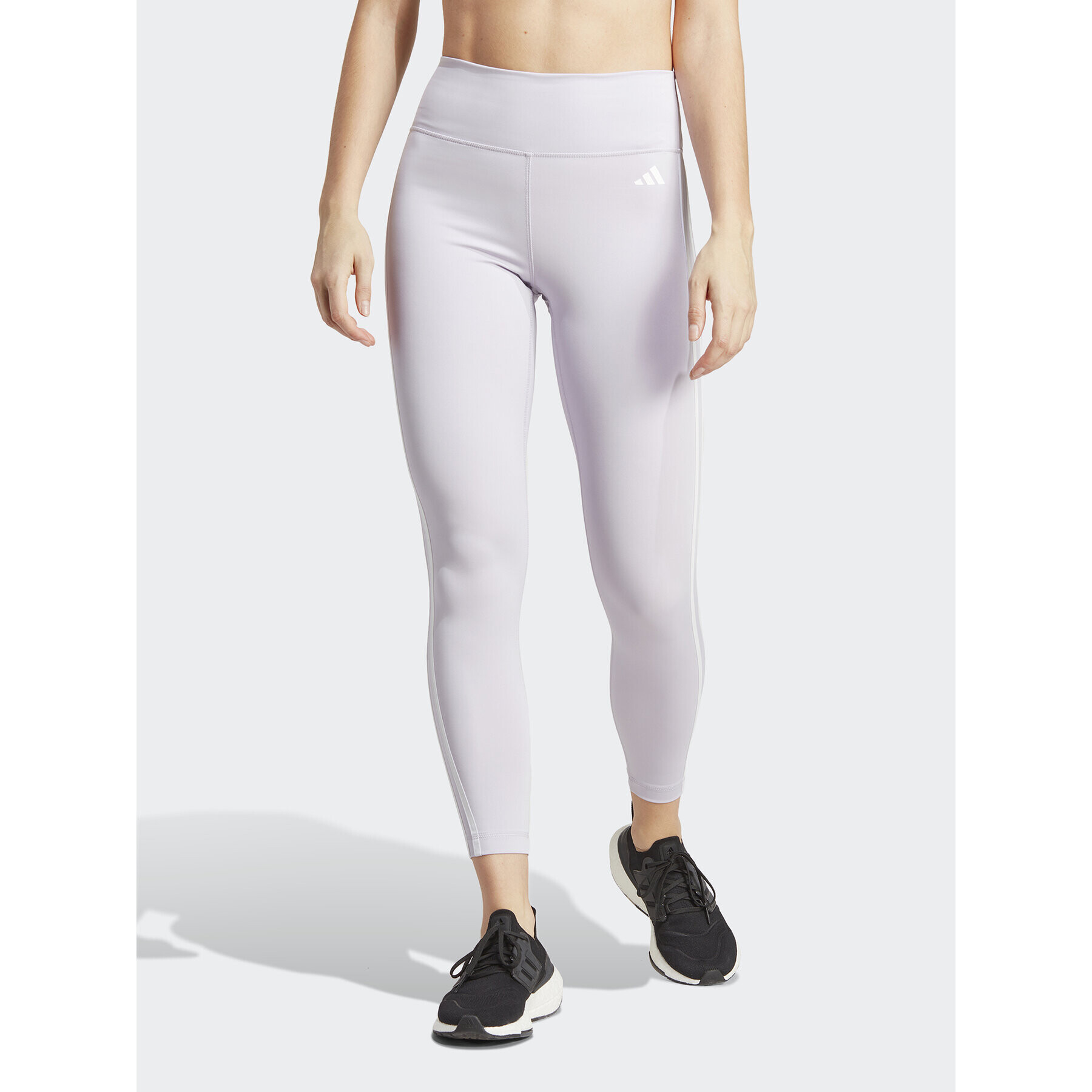 adidas Colanți Train Essentials 3-Stripes High-Waisted 7/8 Leggings IC8298 Violet - Pled.ro