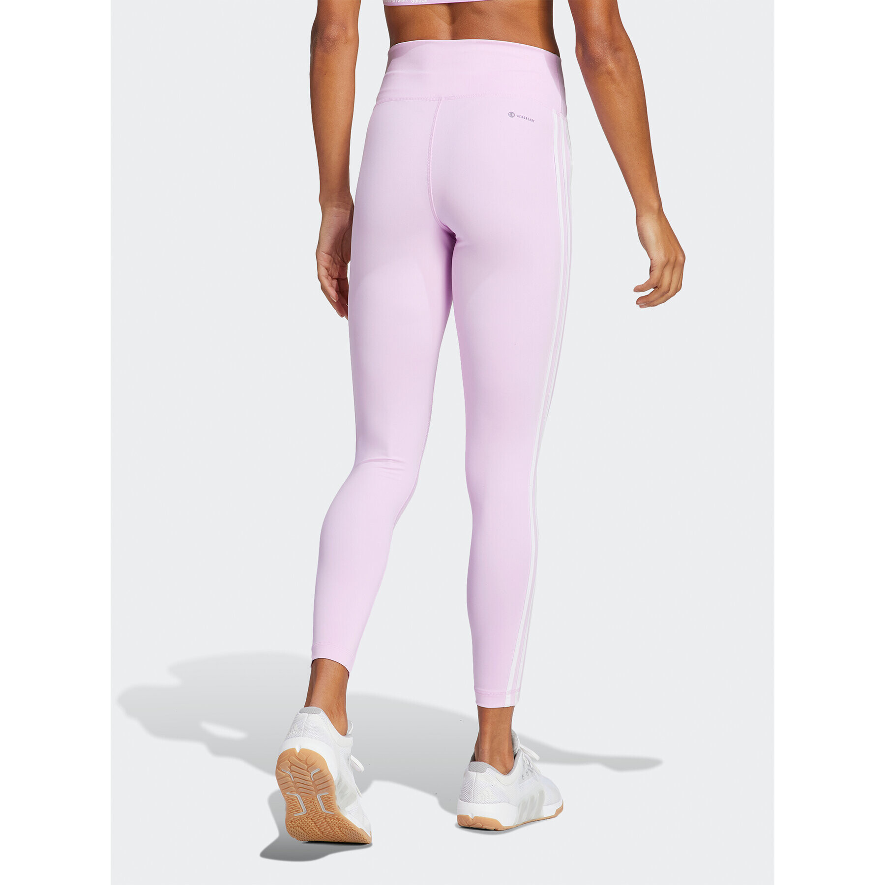 adidas Colanți Train Essentials 3-Stripes High-Waisted 7/8 Leggings IC8299 Violet - Pled.ro