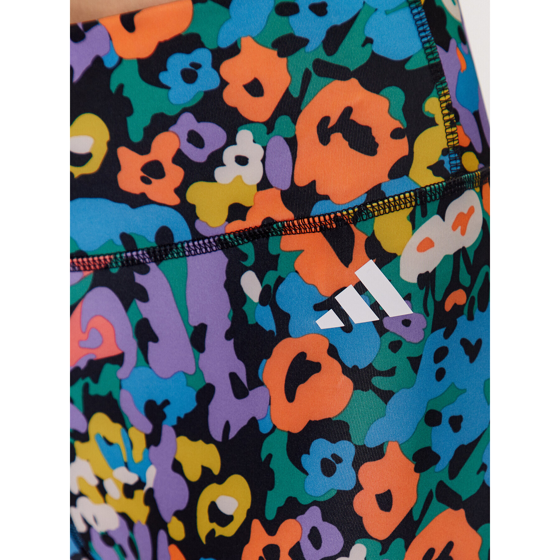 adidas Colanți Train Essentials Printed High-Waisted 7/8 Leggings HT5431 Alb - Pled.ro