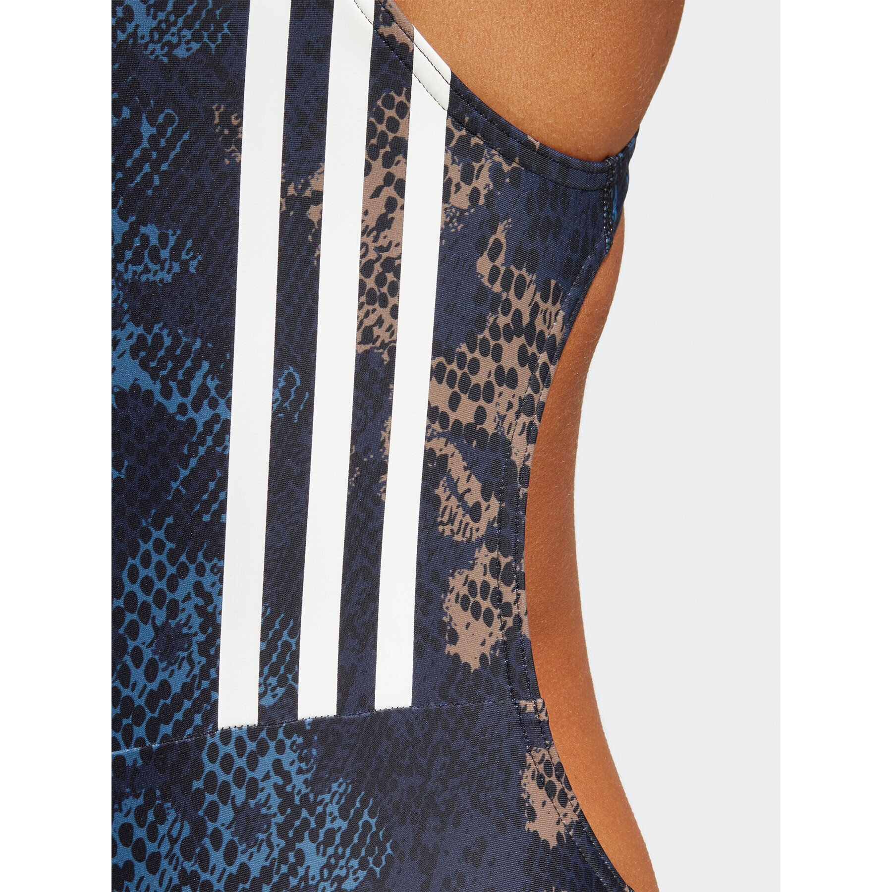 adidas Costum de baie 3-Stripes Graphic Swimsuit HS5320 Albastru - Pled.ro