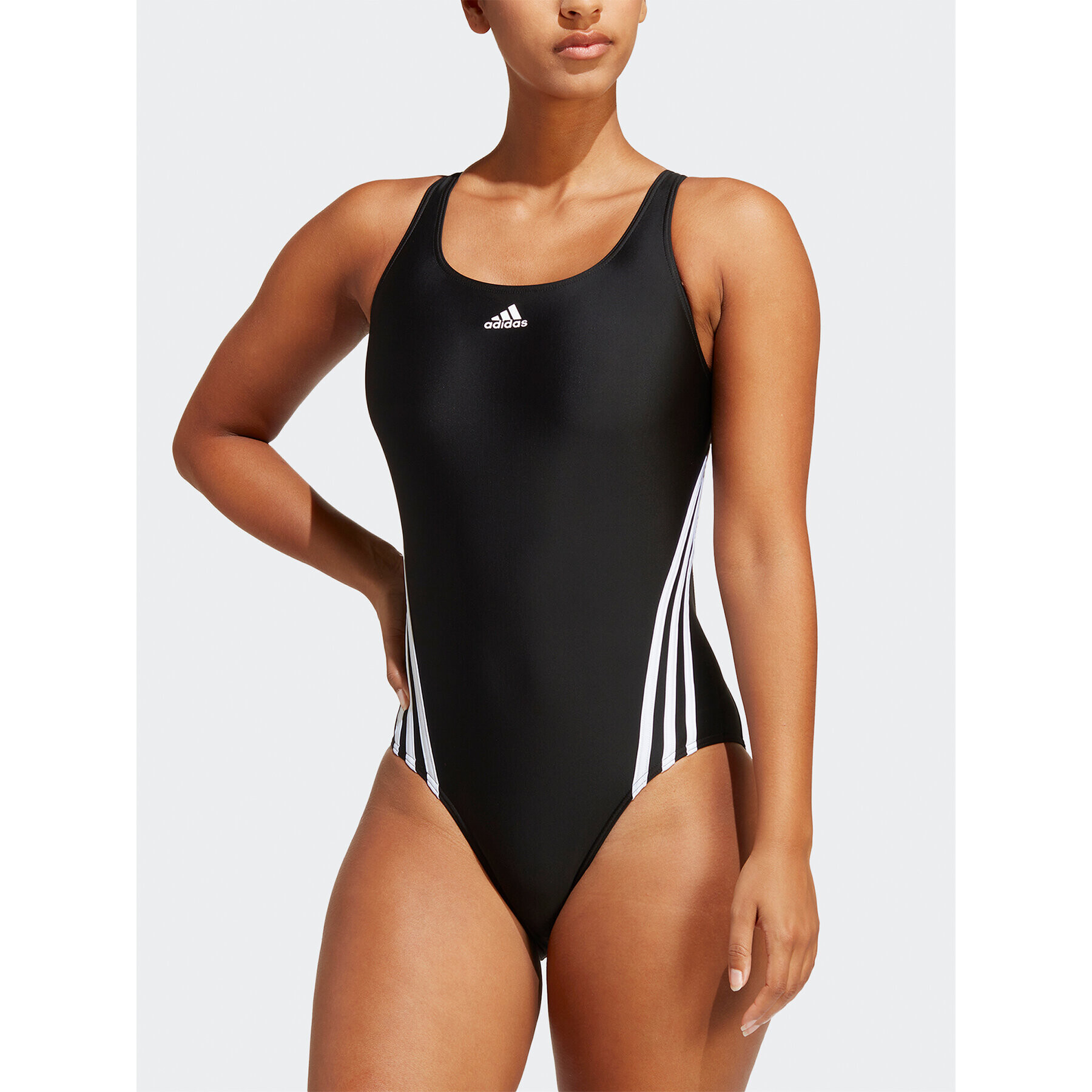 adidas Costum de baie 3-Stripes Swimsuit IB5986 Negru - Pled.ro