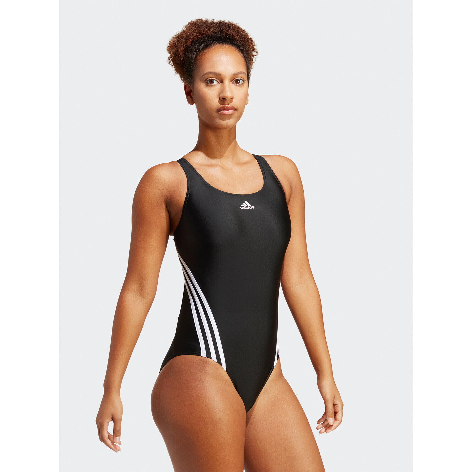 adidas Costum de baie 3-Stripes Swimsuit IB5986 Negru - Pled.ro