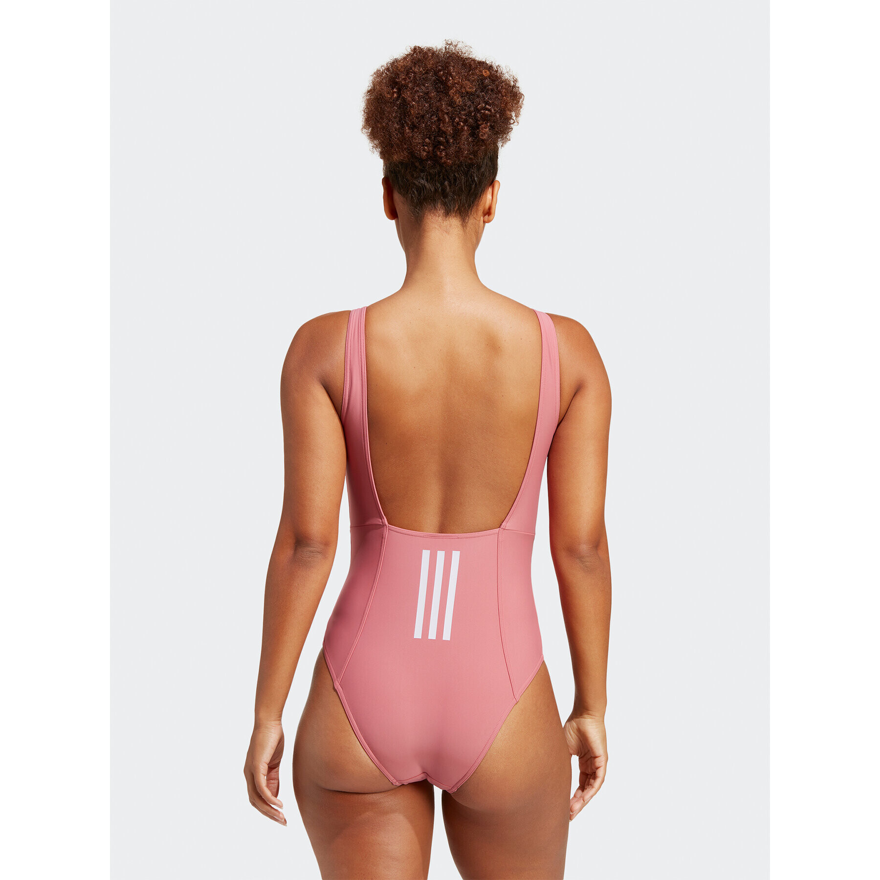 adidas Costum de baie Iconisea 3-Stripes Swimsuit IB9243 Roz Fitted Fit - Pled.ro