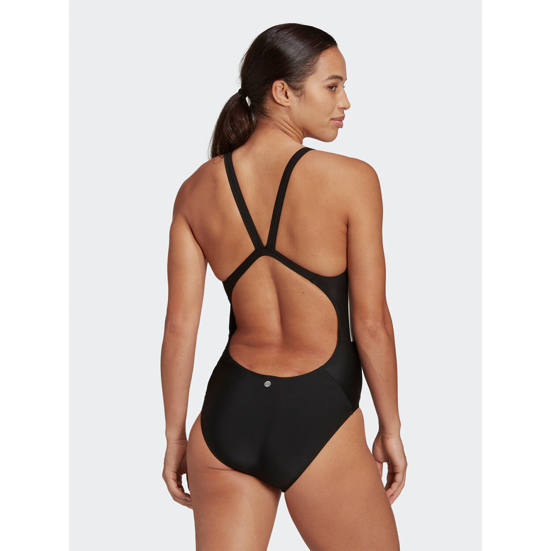 adidas Costum de baie Mid 3-Stripes Swimsuit HA5993 Negru - Pled.ro