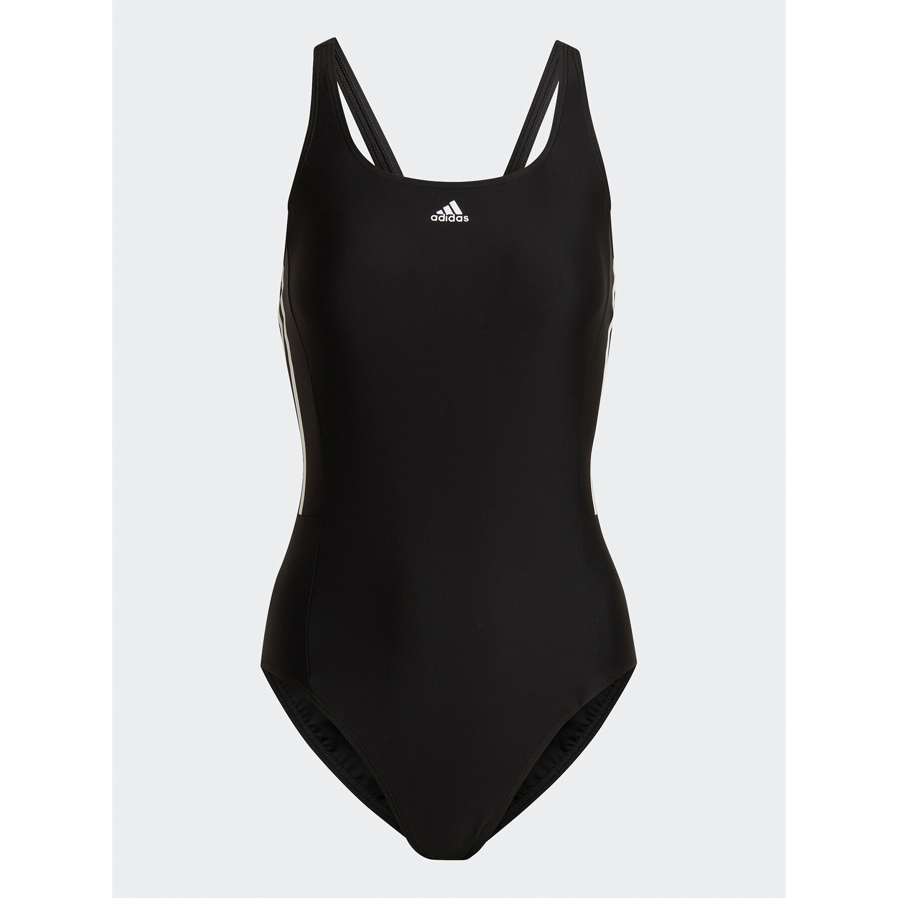 adidas Costum de baie Mid 3-Stripes Swimsuit HA5993 Negru - Pled.ro