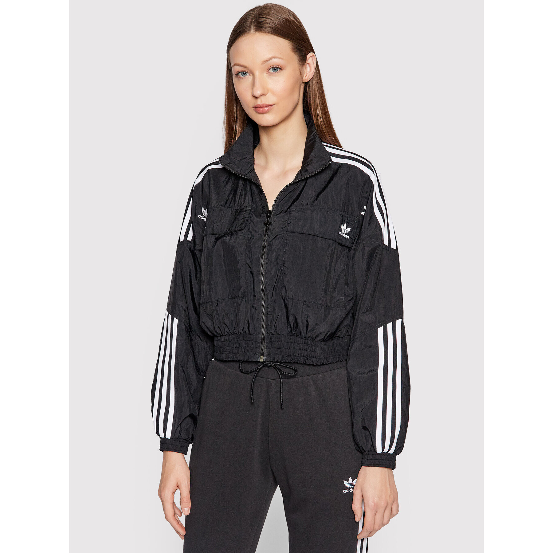 adidas Geacă adicolor Classics Disrupted Icon Track H22875 Negru Relaxed Fit - Pled.ro