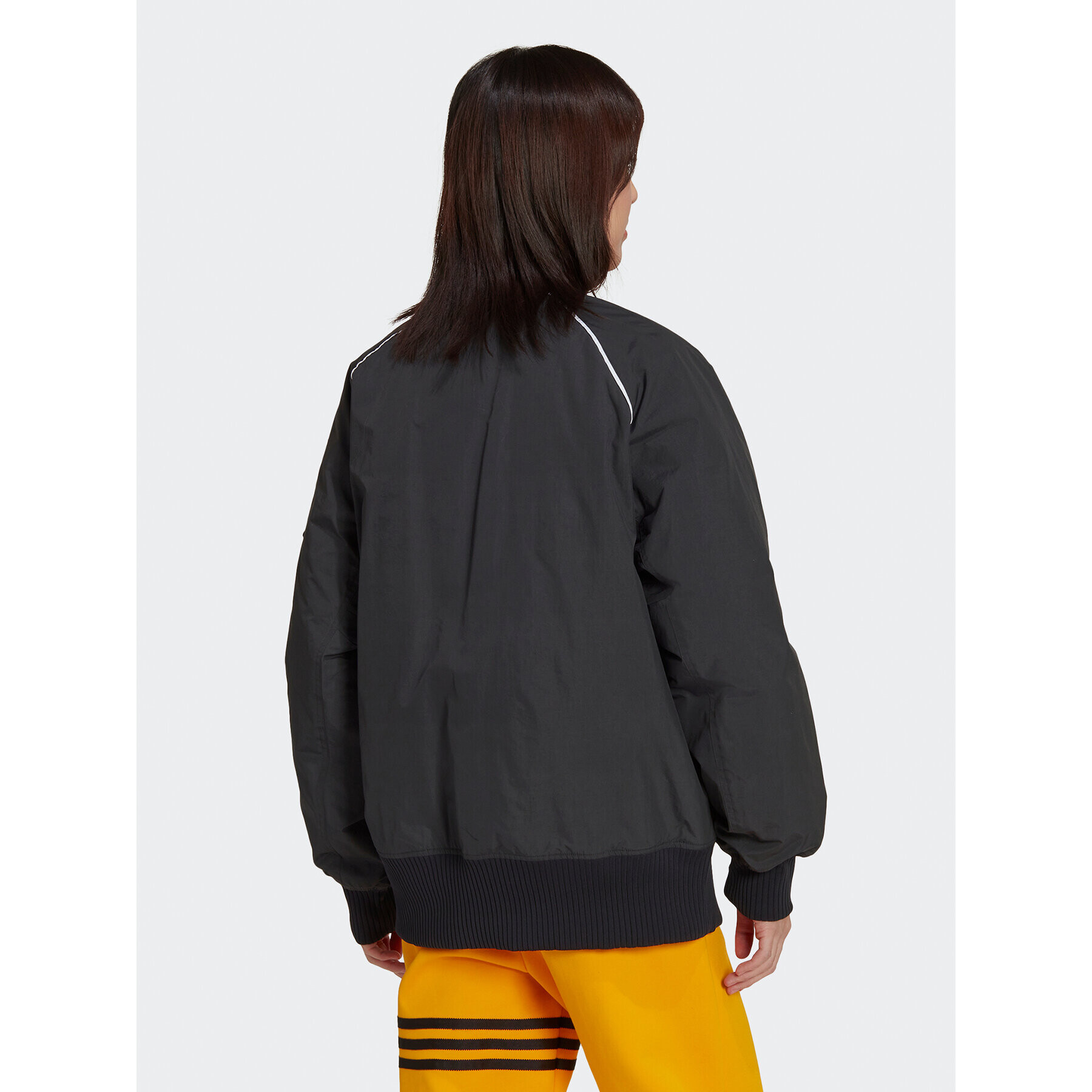 adidas Geacă bomber HK5233 Gri Oversize - Pled.ro