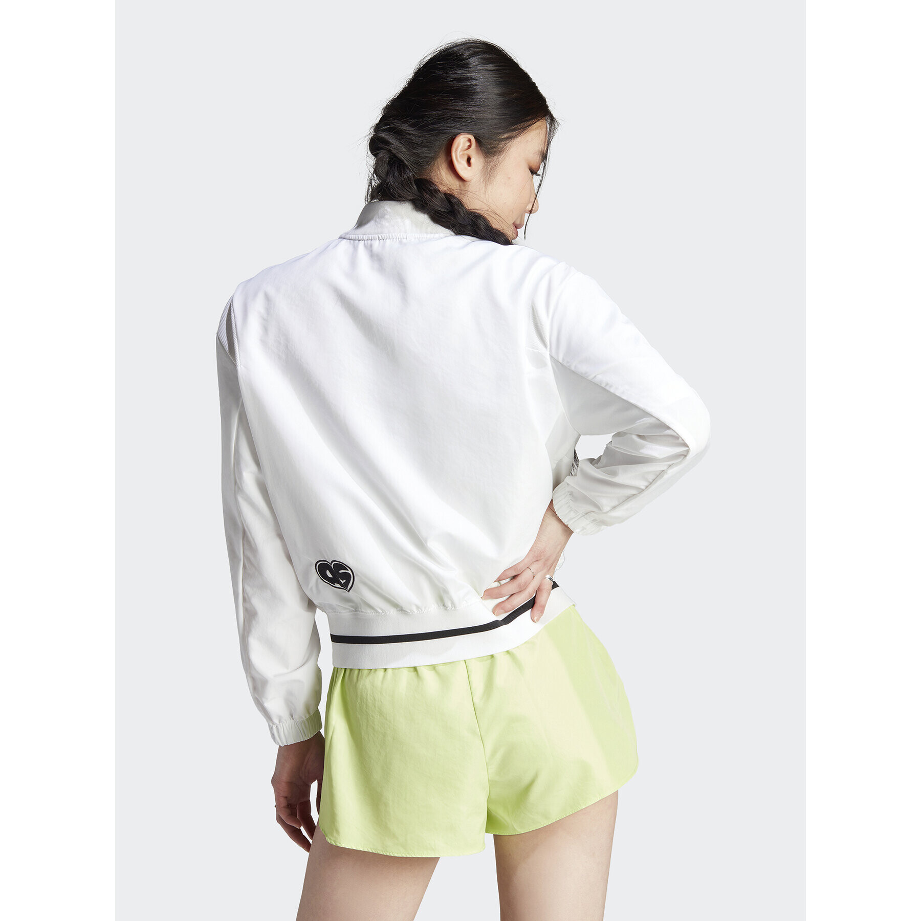 adidas Geacă bomber Scribble IA3137 Alb Loose Fit - Pled.ro