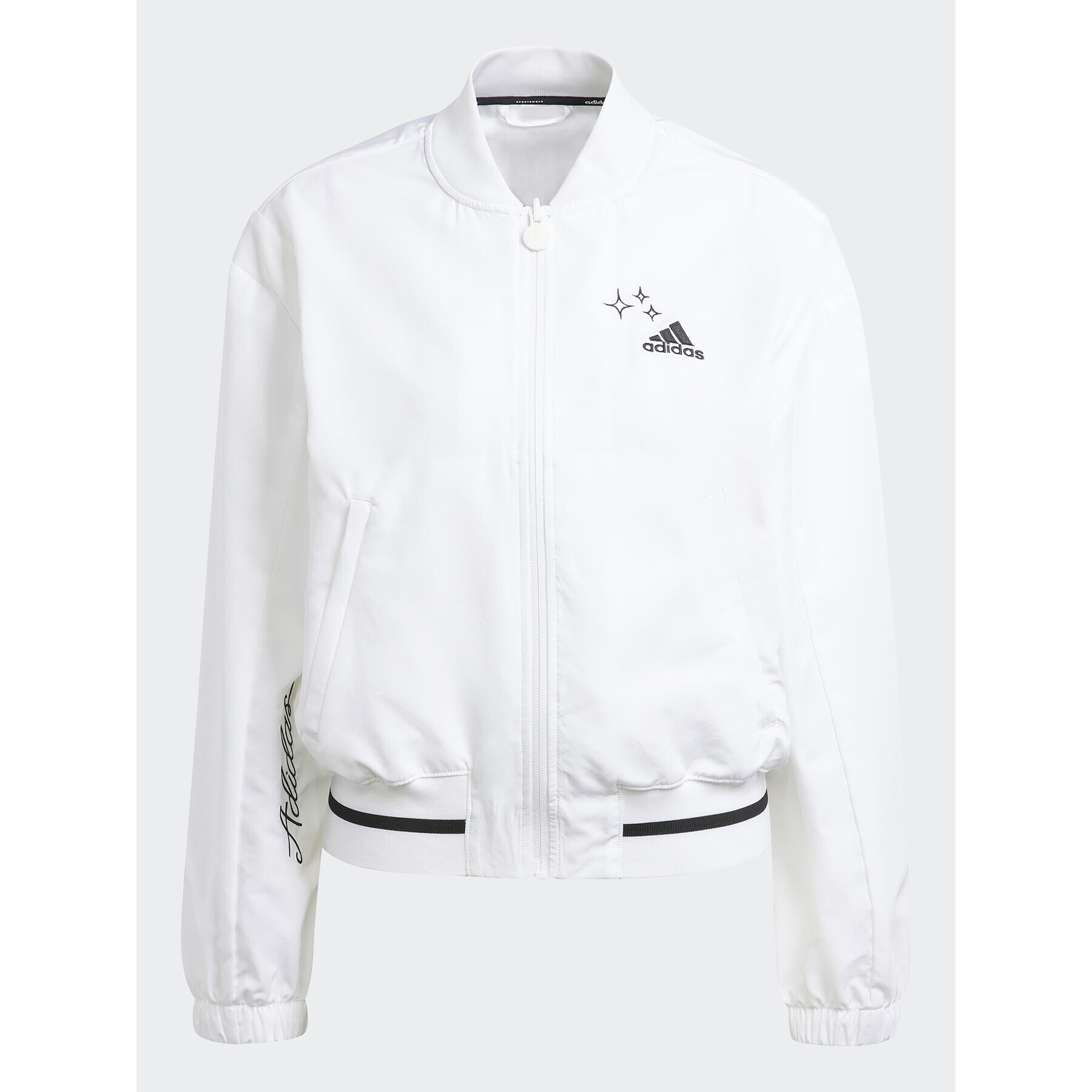 adidas Geacă bomber Scribble IA3137 Alb Loose Fit - Pled.ro