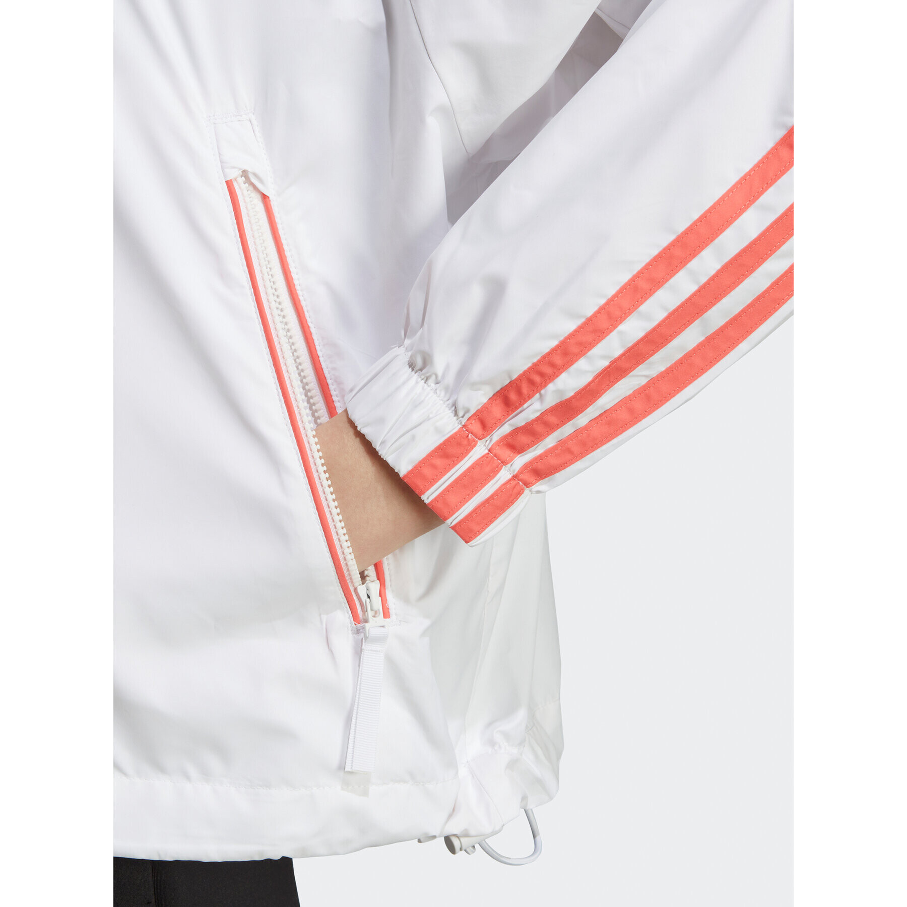 adidas Geacă BSC 3-Stripes Wind Jacket HT8752 Alb Loose Fit - Pled.ro