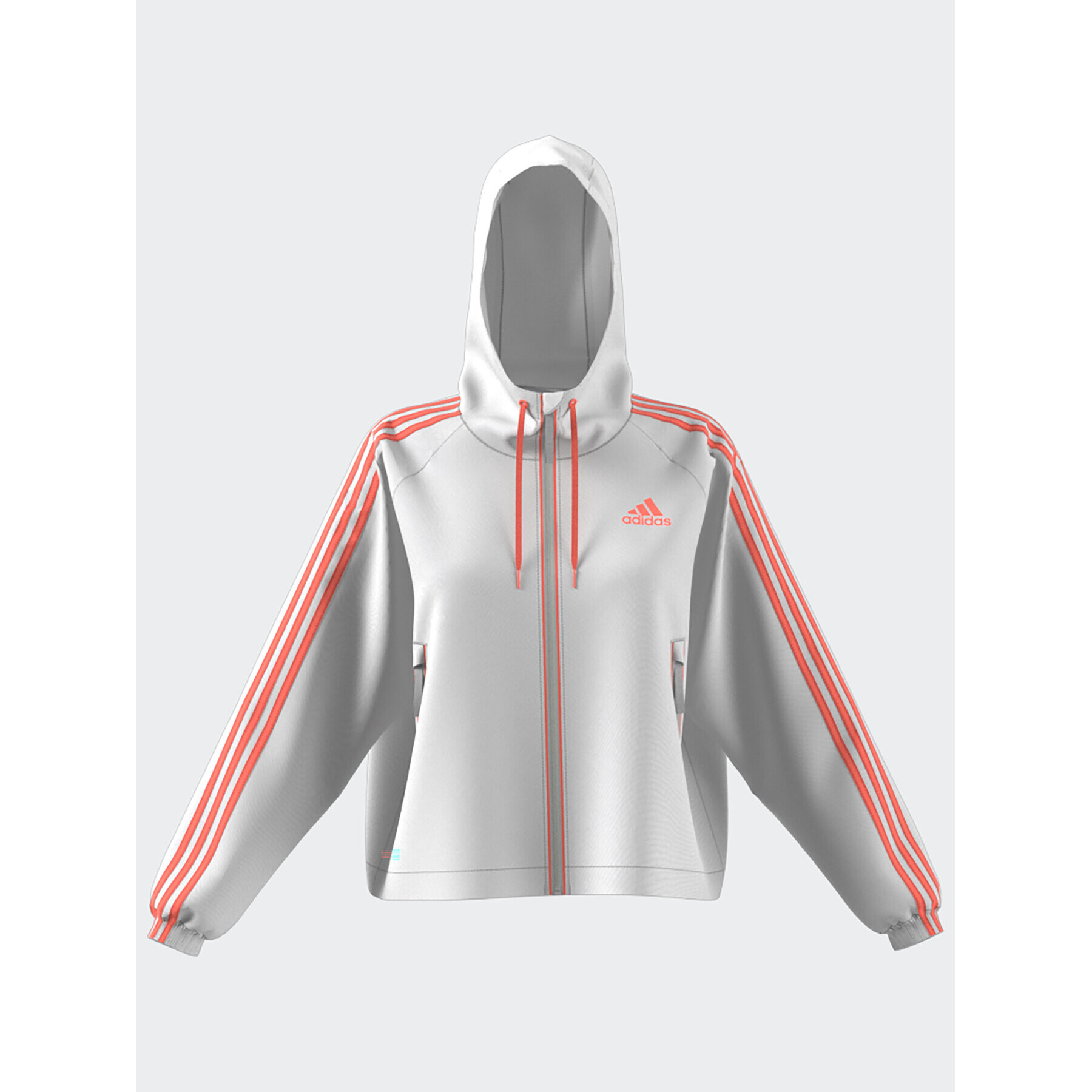 adidas Geacă BSC 3-Stripes Wind Jacket HT8752 Alb Loose Fit - Pled.ro