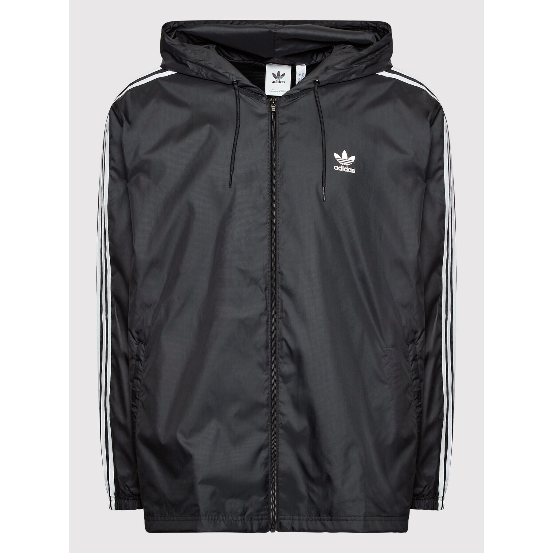 adidas Geacă de vânt adicolor 3-Stripes HB9489 Negru Loose Fit - Pled.ro