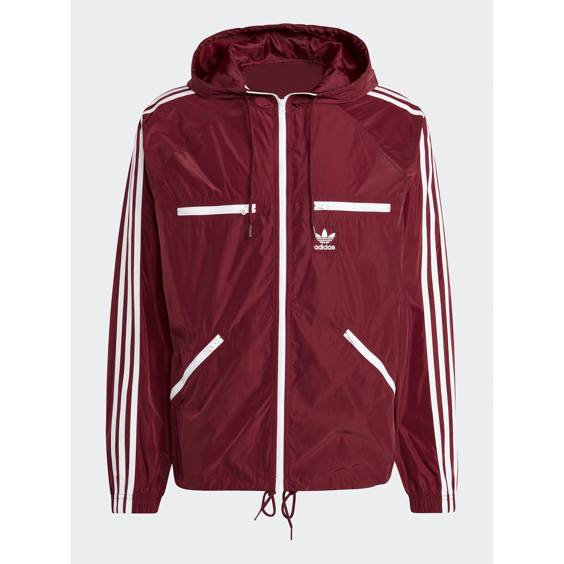 adidas Geacă de vânt Adicolor Classics Windbreaker IB9960 Roșu Loose Fit - Pled.ro