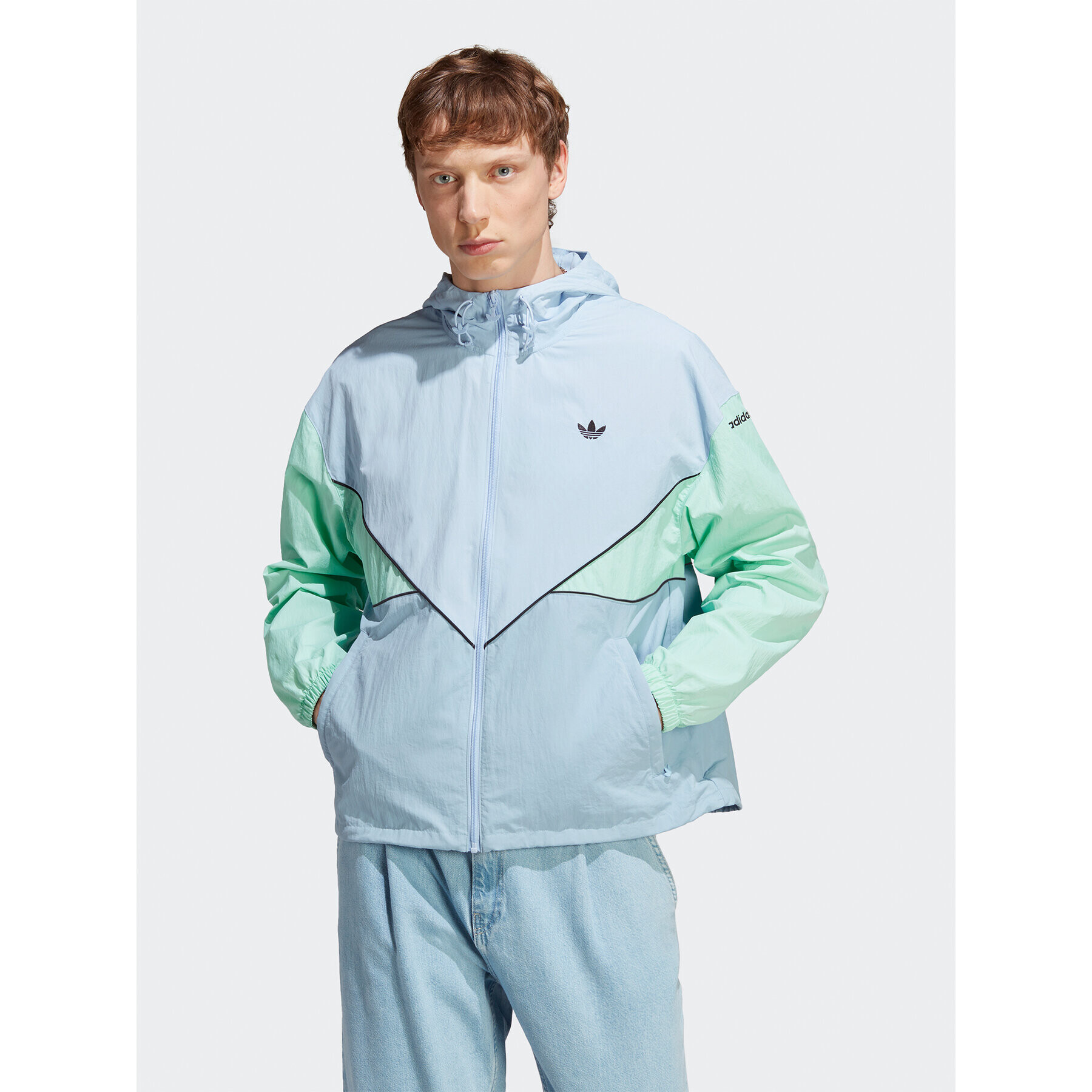 adidas Geacă de vânt Adicolor Seasonal Archive Windbreaker HR8934 Albastru Loose Fit - Pled.ro