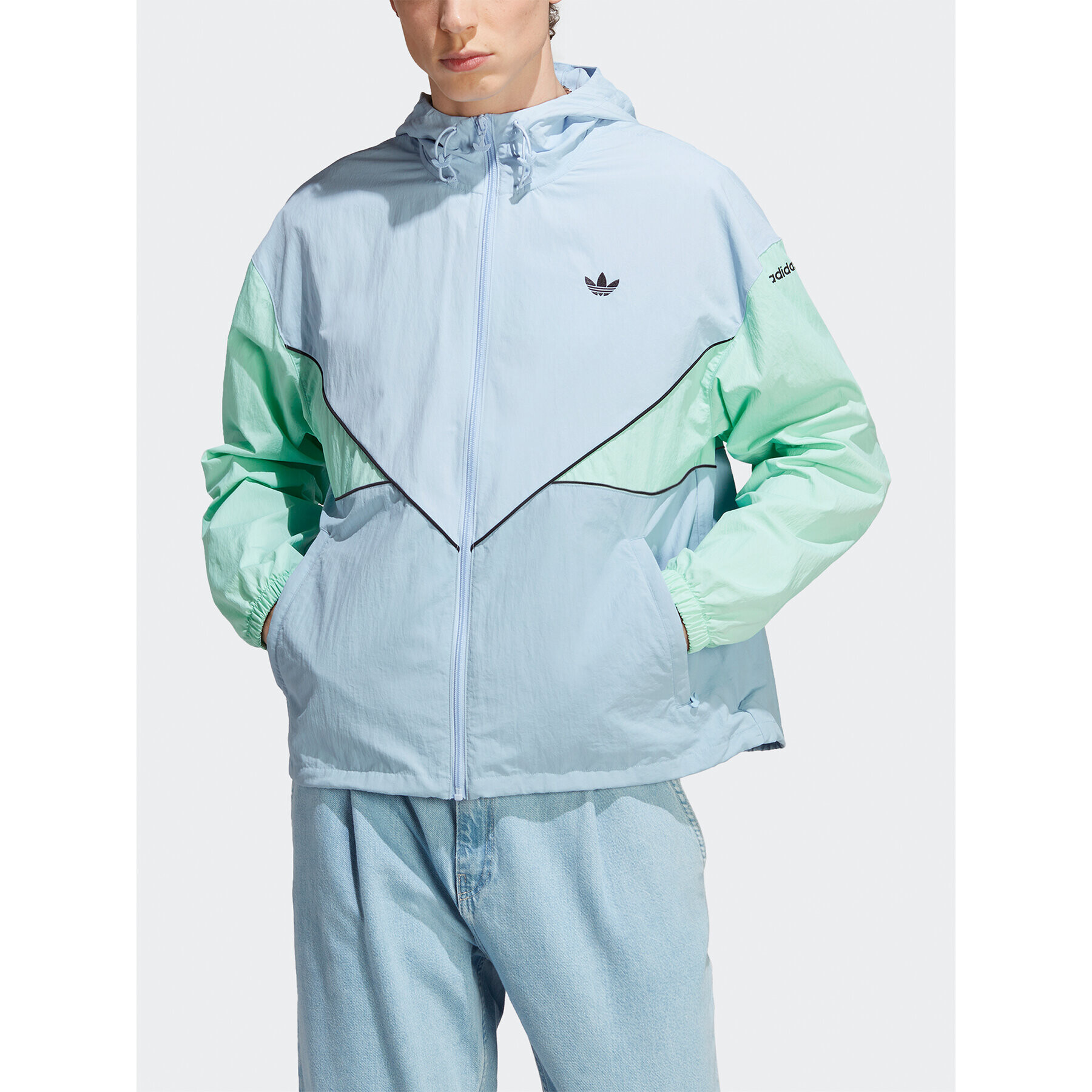 adidas Geacă de vânt Adicolor Seasonal Archive Windbreaker HR8934 Albastru Loose Fit - Pled.ro