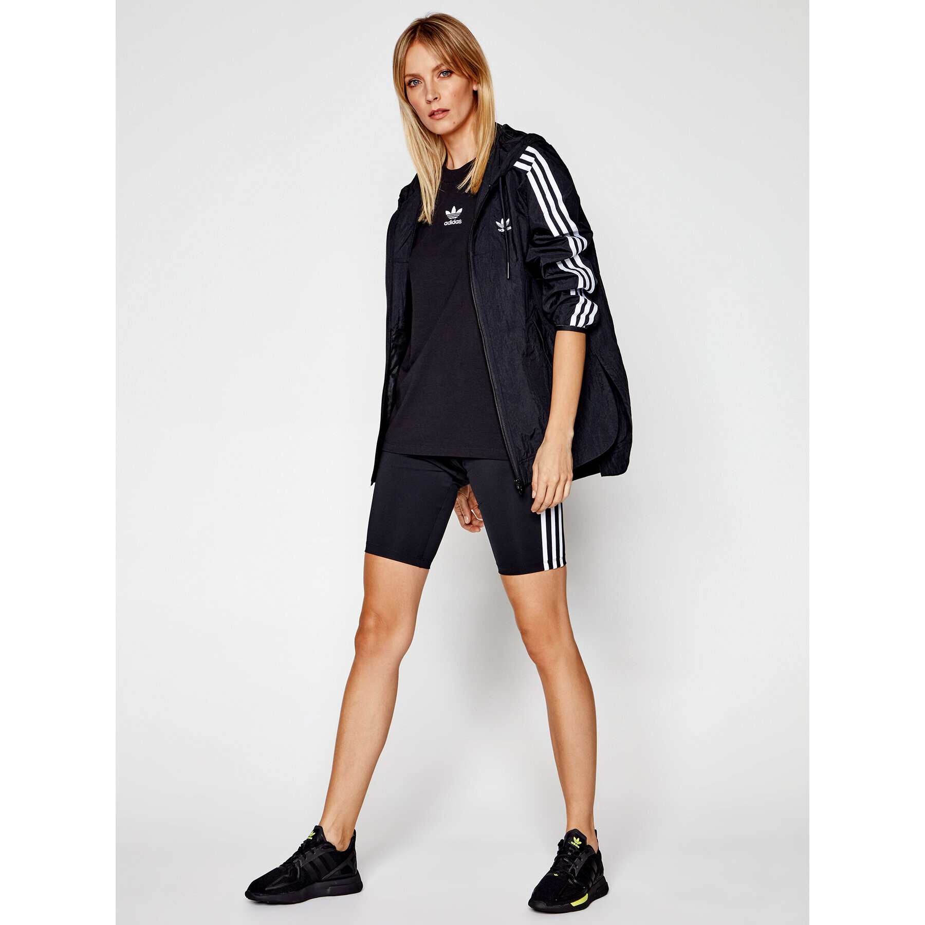 adidas Geacă de vânt Windbreaker GN2780 Negru Loose Fit - Pled.ro