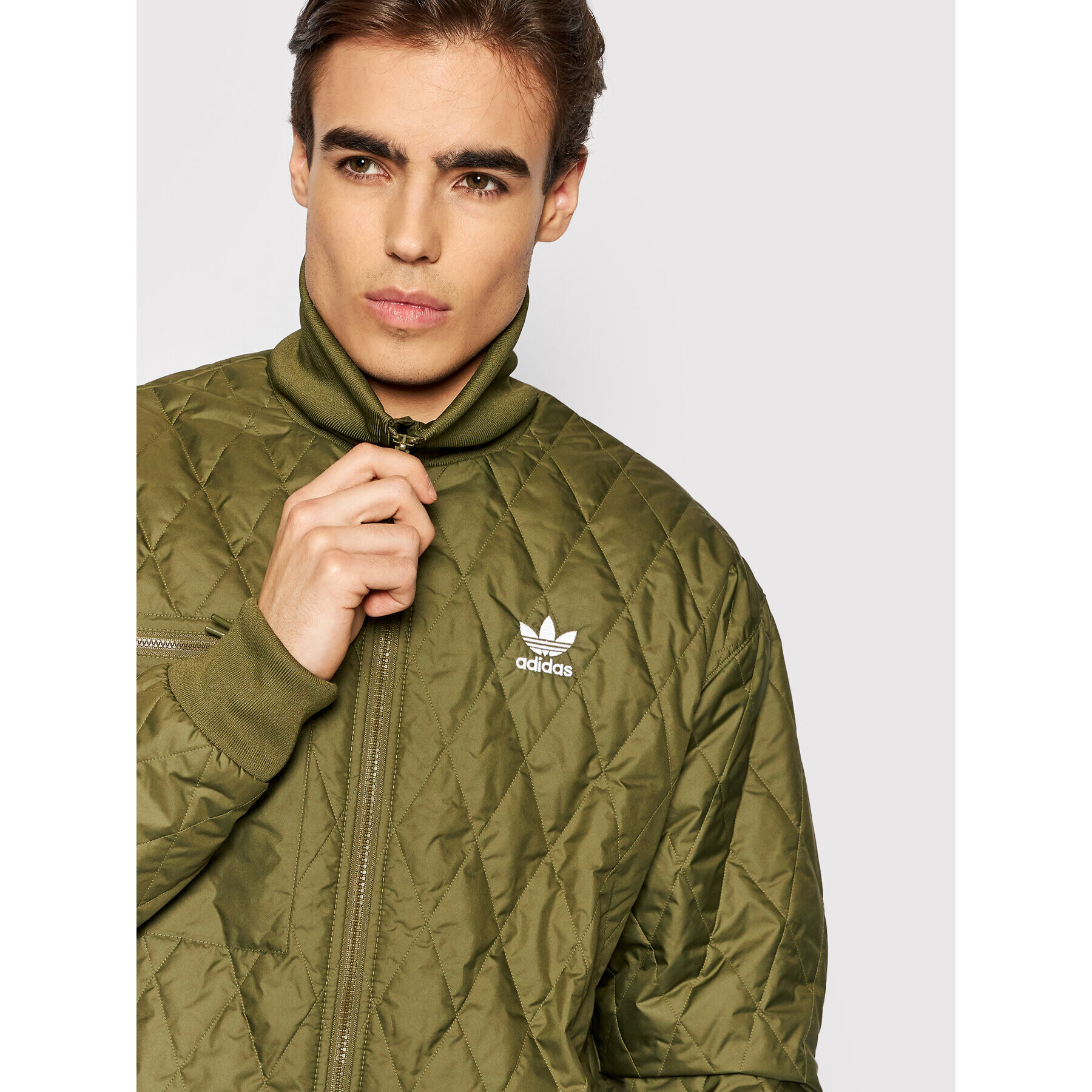 adidas Geacă din puf adicolor Classics Quilted Archive H11428 Verde Regular Fit - Pled.ro