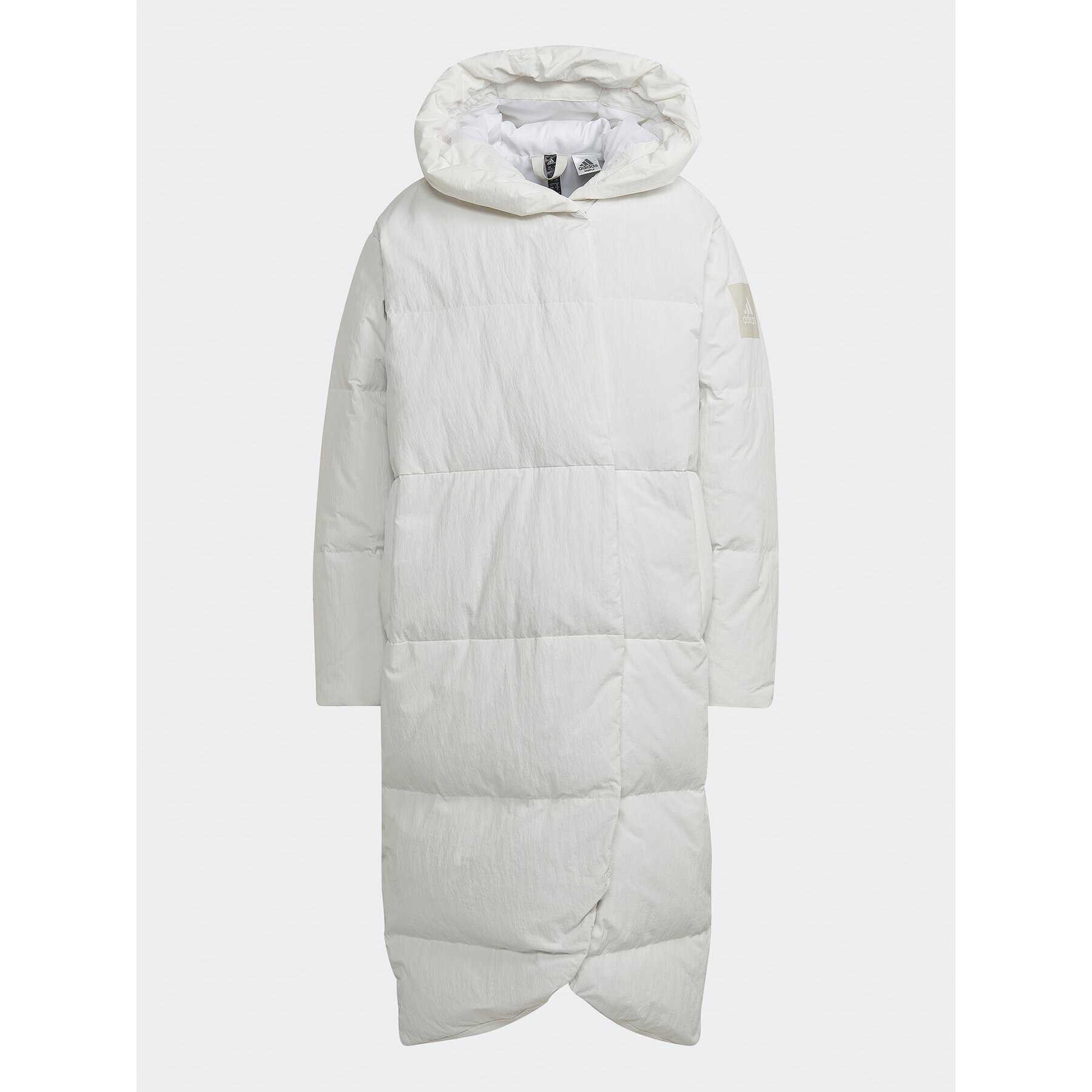 adidas Geacă din puf Big Baffle Down Coat HN9939 Alb Loose Fit - Pled.ro