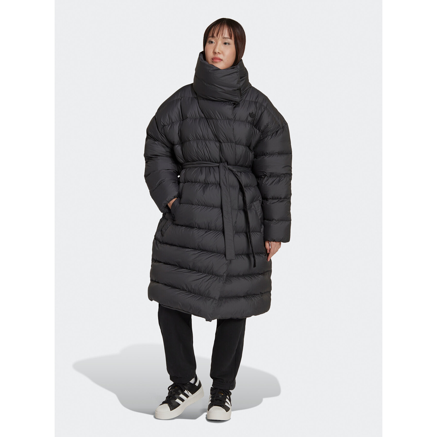 adidas Geacă din puf Fashion HK5245 Negru Oversize - Pled.ro