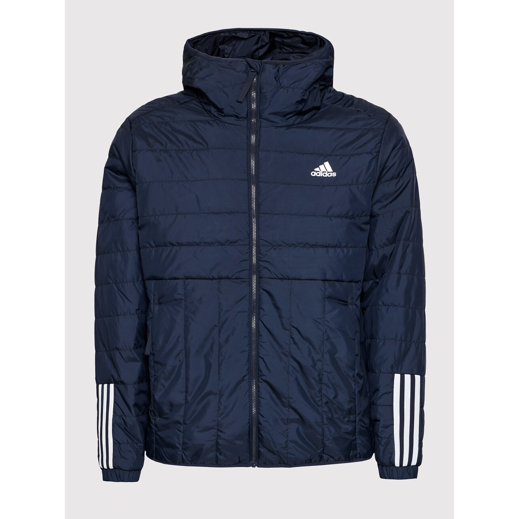 adidas Geacă din puf Itavic 3-Stripes GT1682 Bleumarin Regular Fit - Pled.ro