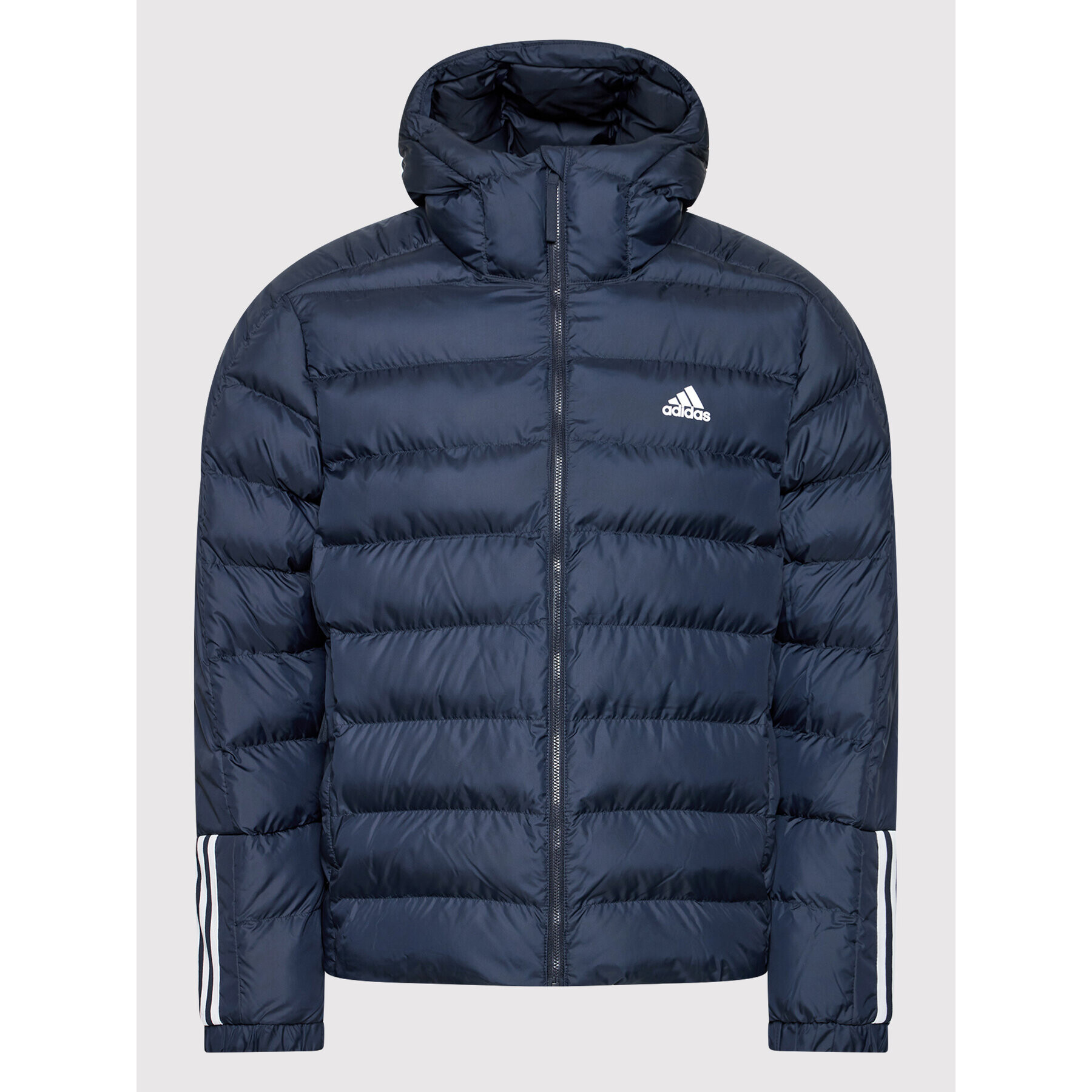 adidas Geacă din puf Itavic 3-Stripes GT1686 Bleumarin Regular Fit - Pled.ro