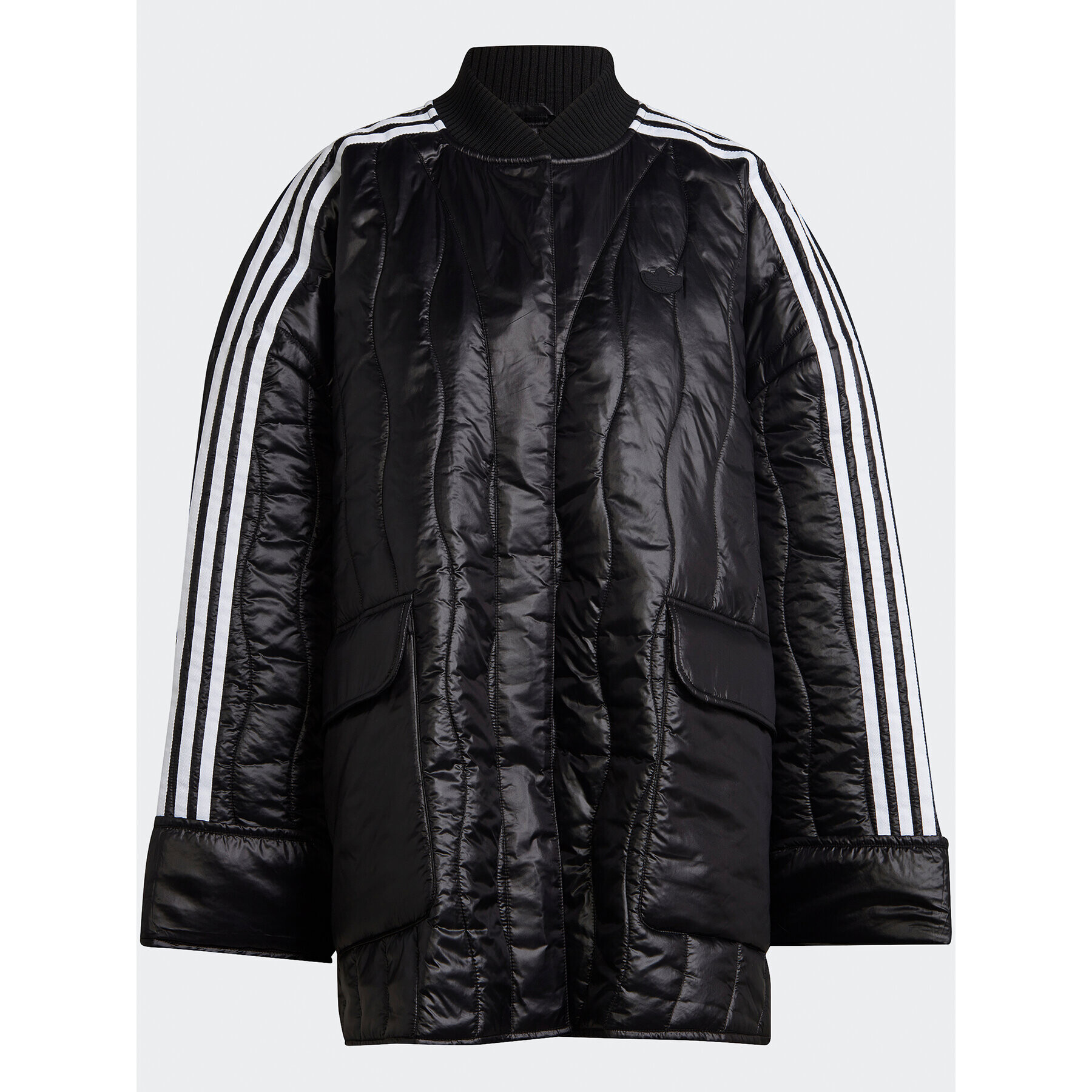 adidas Geacă din puf Premium Quilted HK5239 Negru Loose Leg - Pled.ro