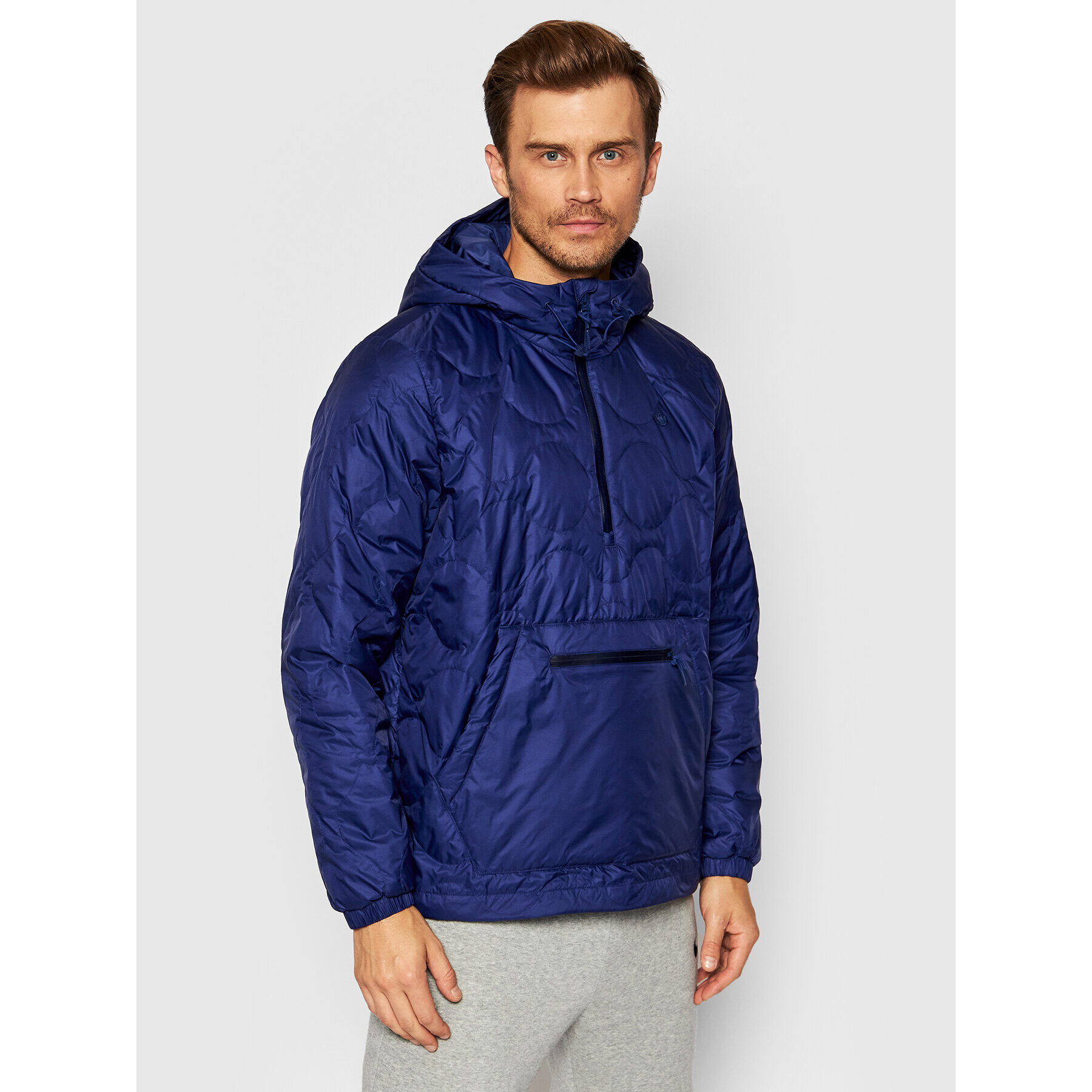 adidas Geacă fără fermoar Quilted H13589 Bleumarin Regular Fit - Pled.ro