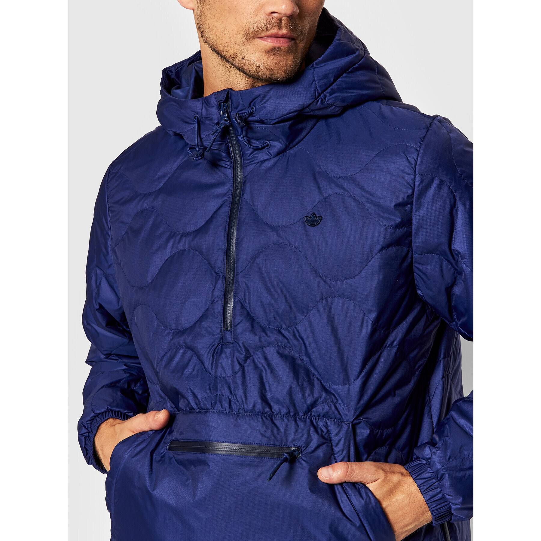 adidas Geacă fără fermoar Quilted H13589 Bleumarin Regular Fit - Pled.ro