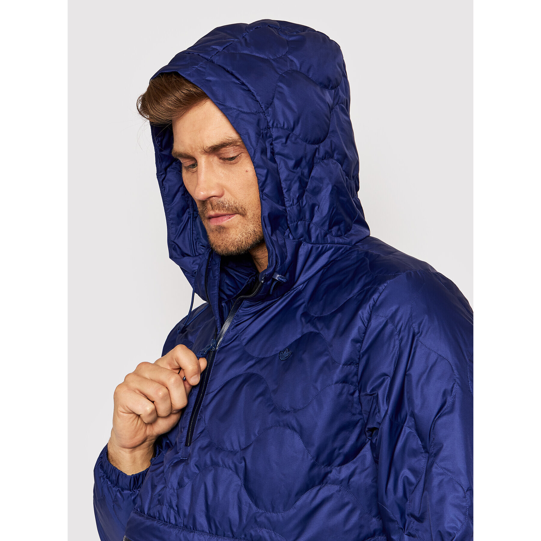 adidas Geacă fără fermoar Quilted H13589 Bleumarin Regular Fit - Pled.ro