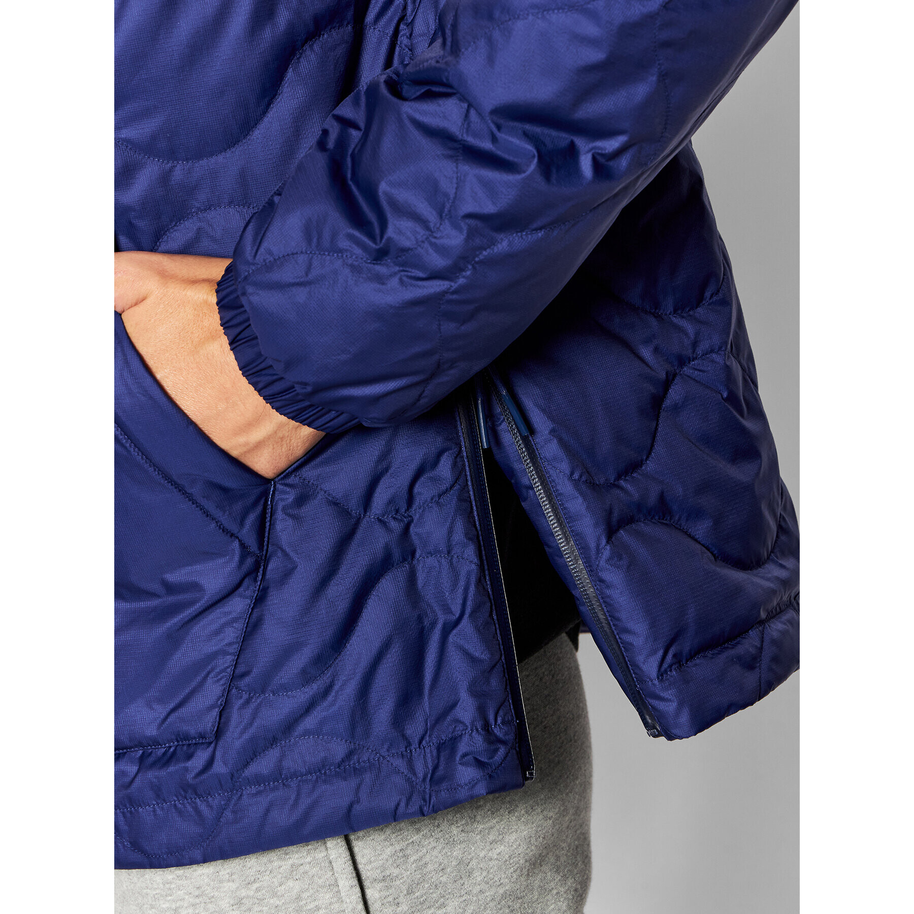 adidas Geacă fără fermoar Quilted H13589 Bleumarin Regular Fit - Pled.ro