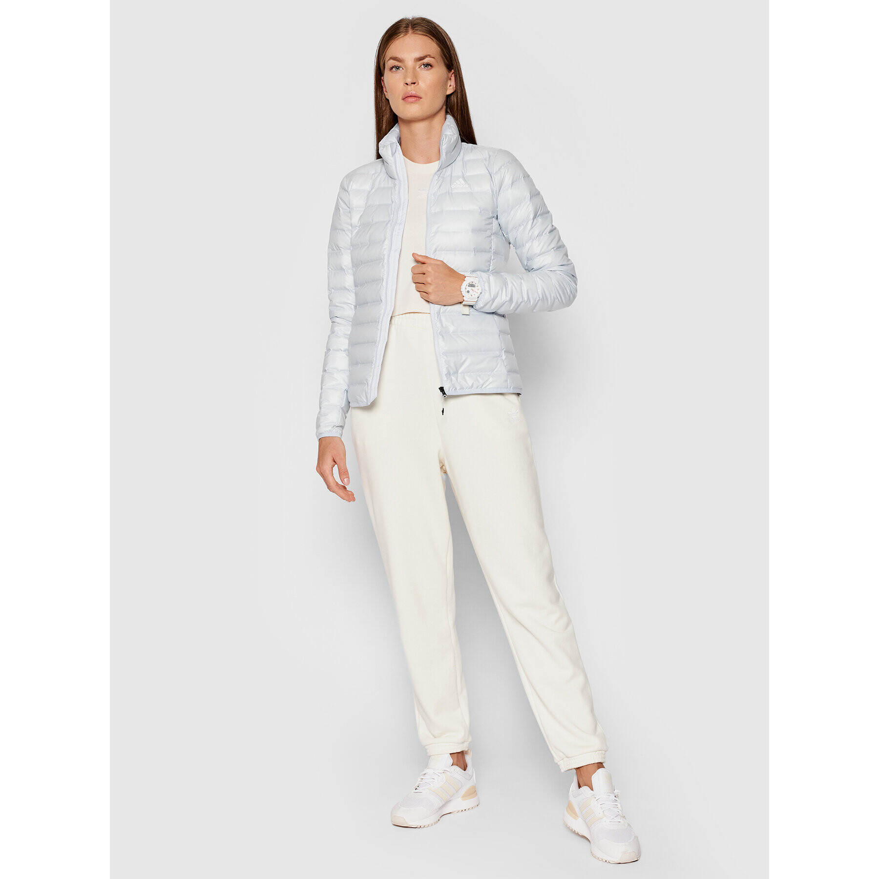 adidas Geacă din puf Varilite GT9230 Albastru Slim Fit - Pled.ro